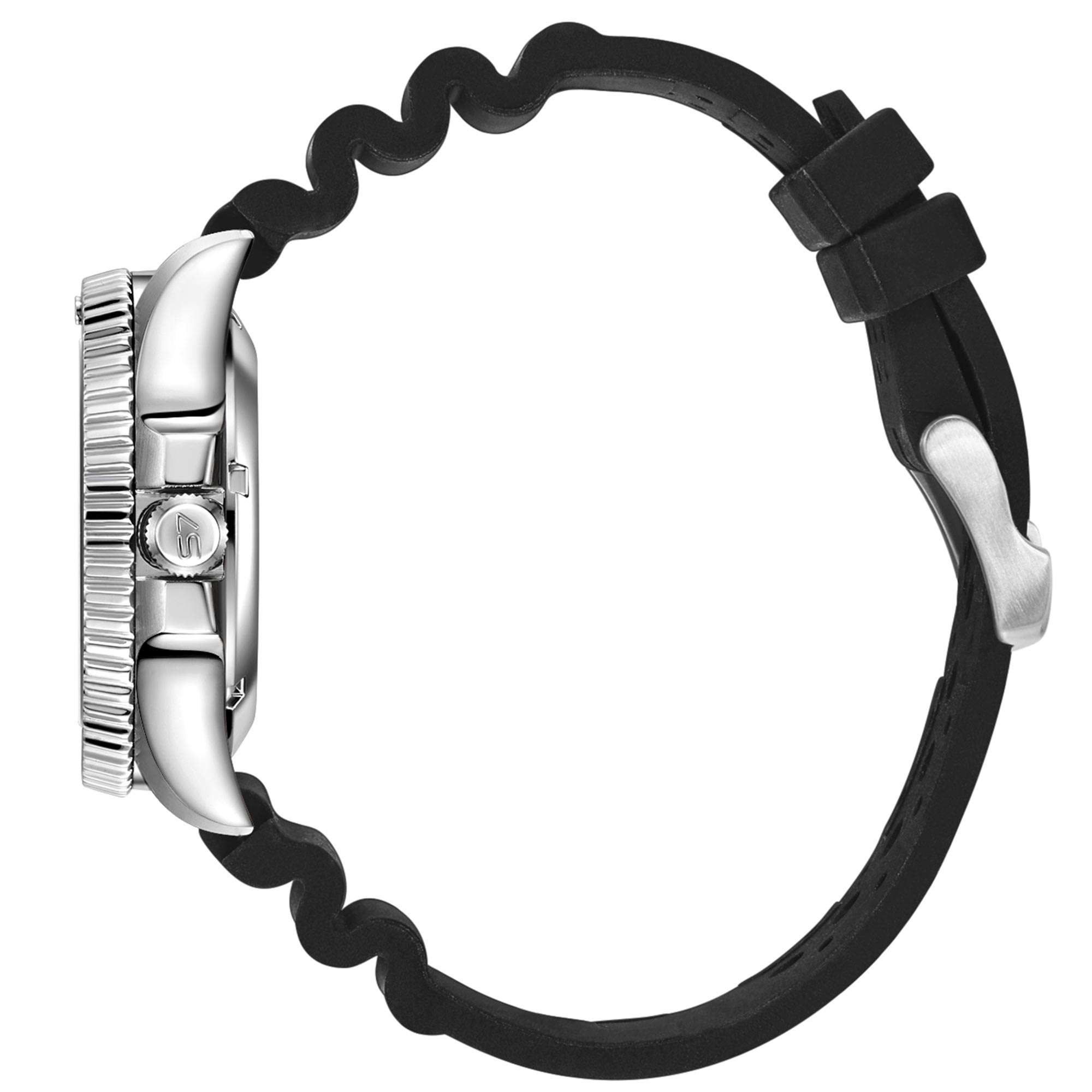 Rotary Super 7 SCUBA Hulk Automatic Green Dial Silicone Strap Men's Dive Watch S7S003S