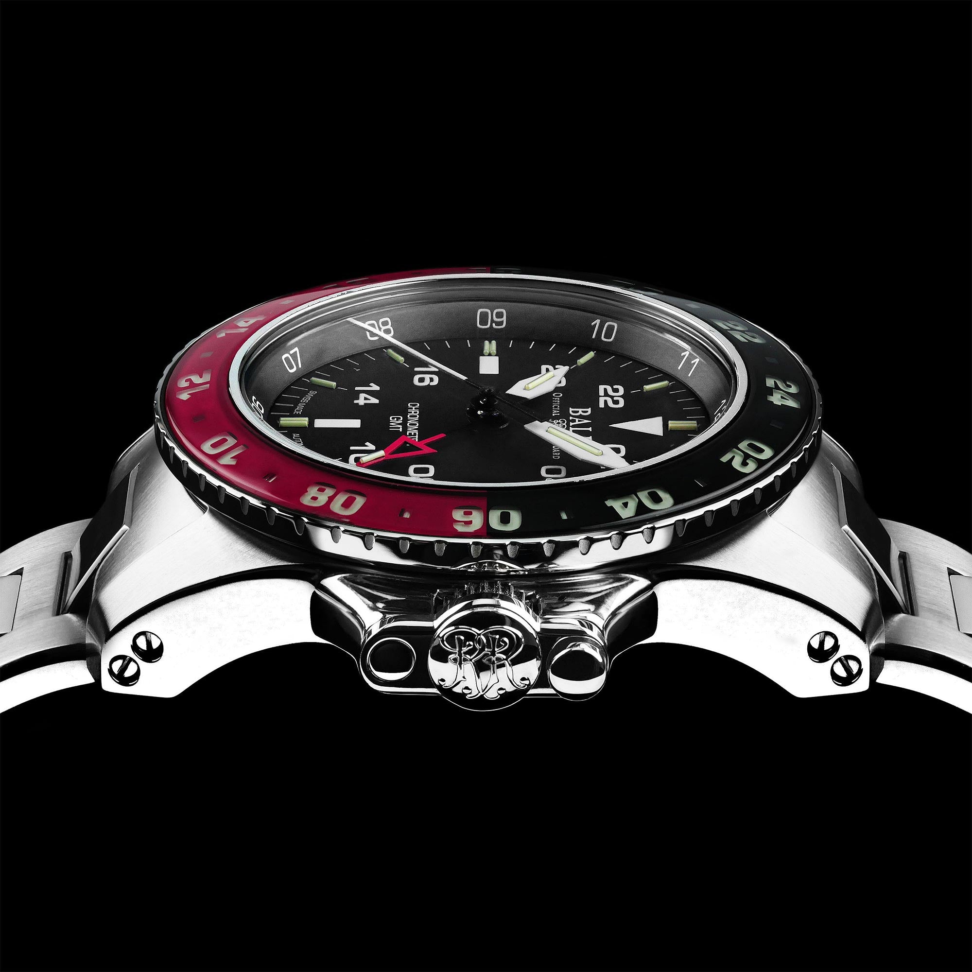 BALL AeroGMT II Automatic Black Dial Silver Stainless Steel Bracelet Men's Watch DG2018C-S3C-BK