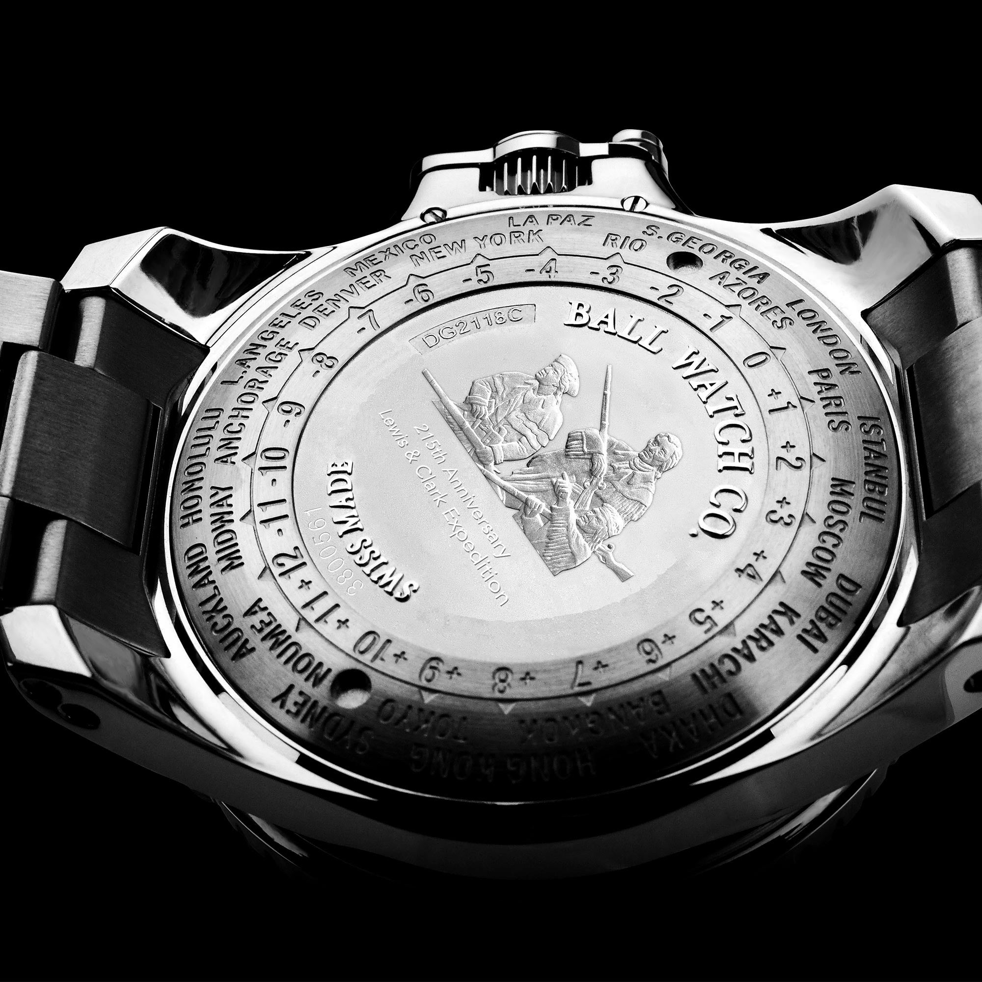 BALL AeroGMT II Automatic Blue Dial Silver Stainless Steel Bracelet Men's Watch DG2118C-S11C-BK