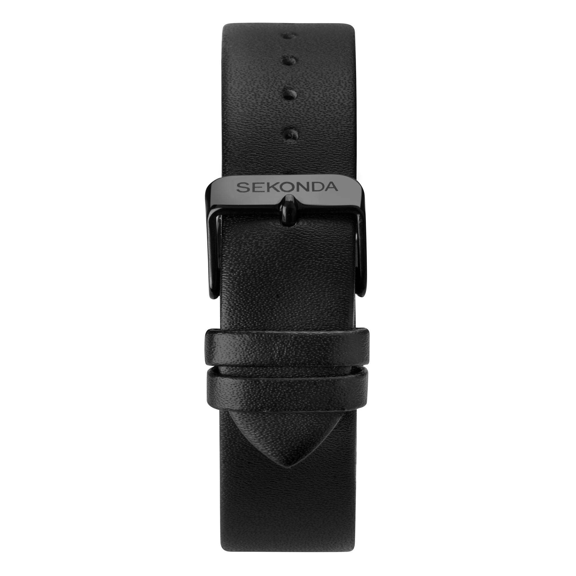 Sekonda Classic Quartz Black Dial Leather Strap Watch 1941