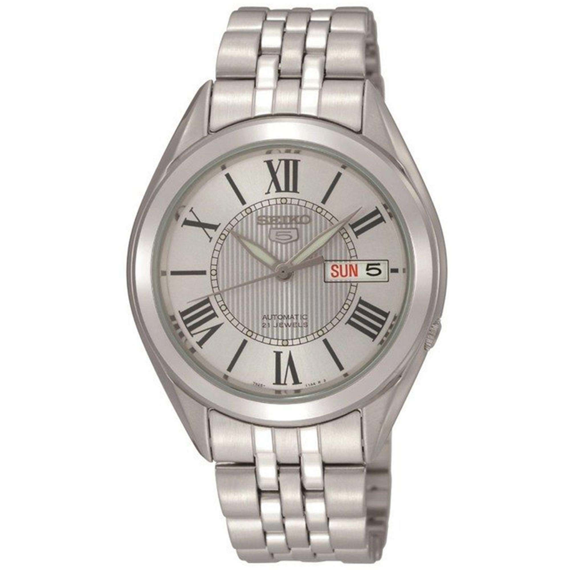 Seiko 5 Automatic White Dial Stainless Steel Bracelet Men's Watch SNKL29K1