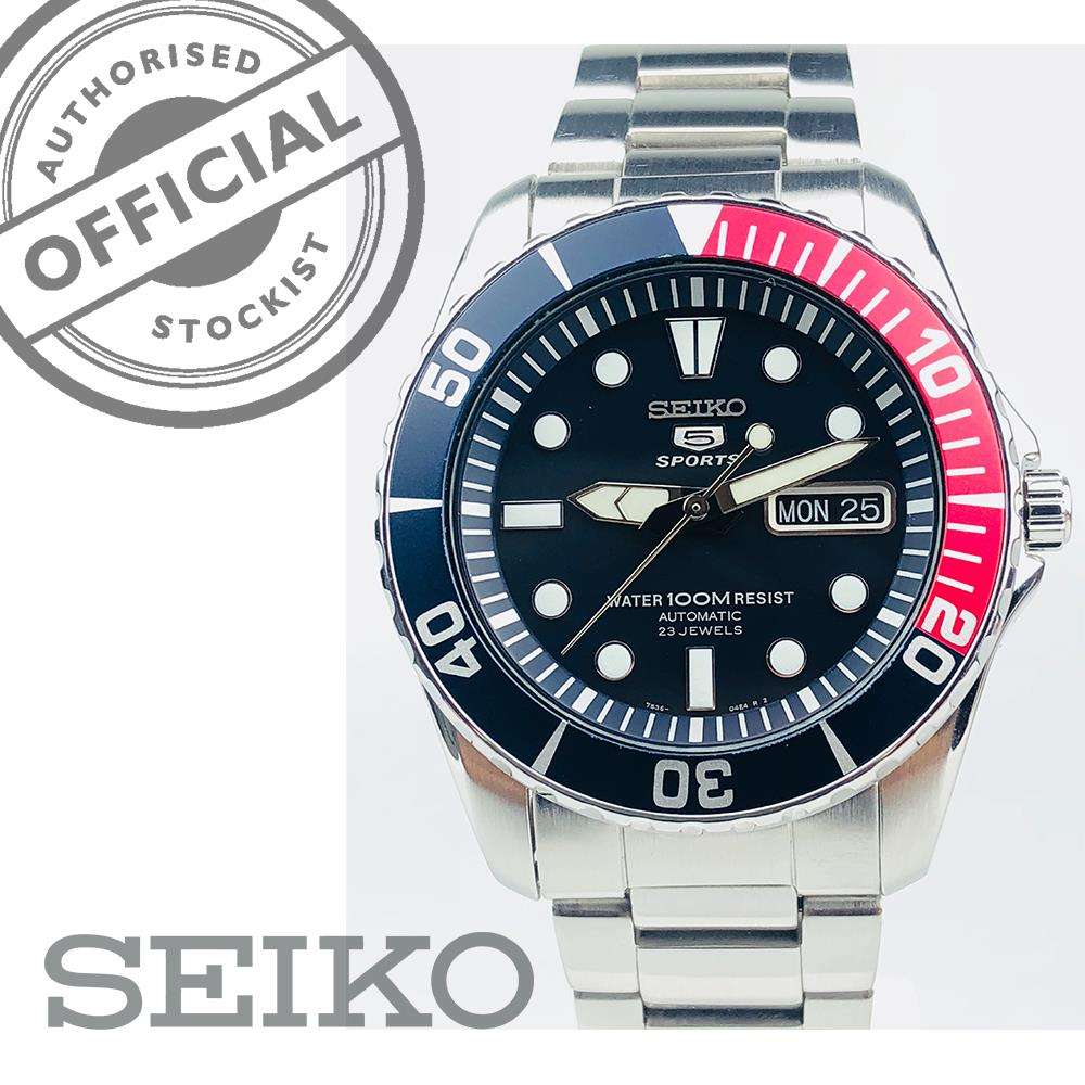 Seiko 5 Sports Automatic Sea Urchin Pepsi Dial Men's Watch SNZF15K1