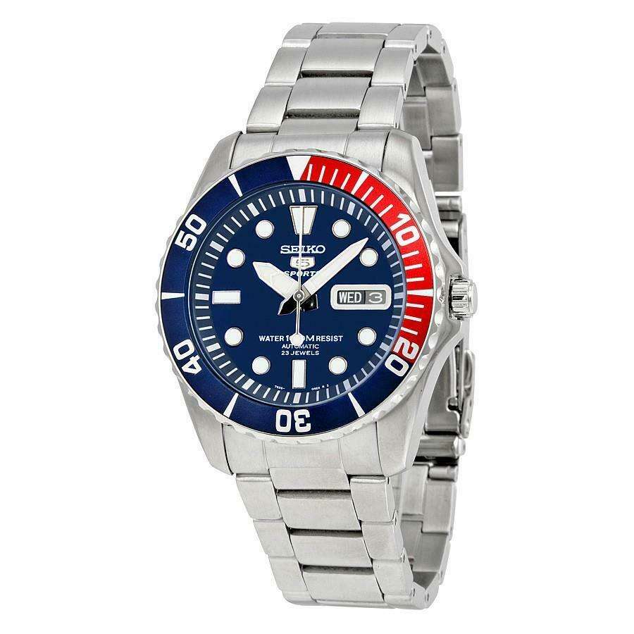 Seiko 5 Sports Automatic Sea Urchin Pepsi Dial Men's Watch SNZF15K1