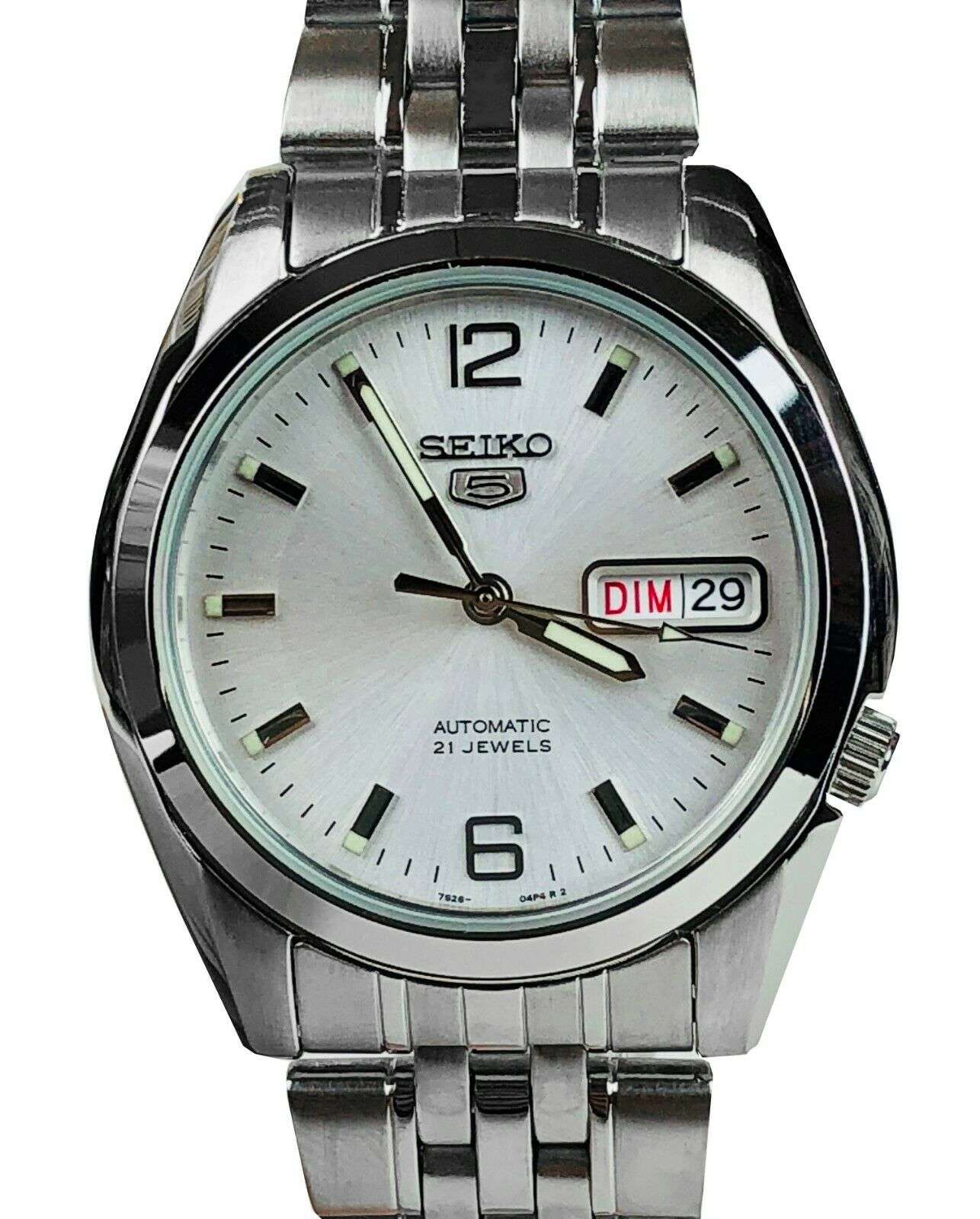 Seiko 5 Automatic Silver Dial Stainless Steel Men's Watch SNK385K1