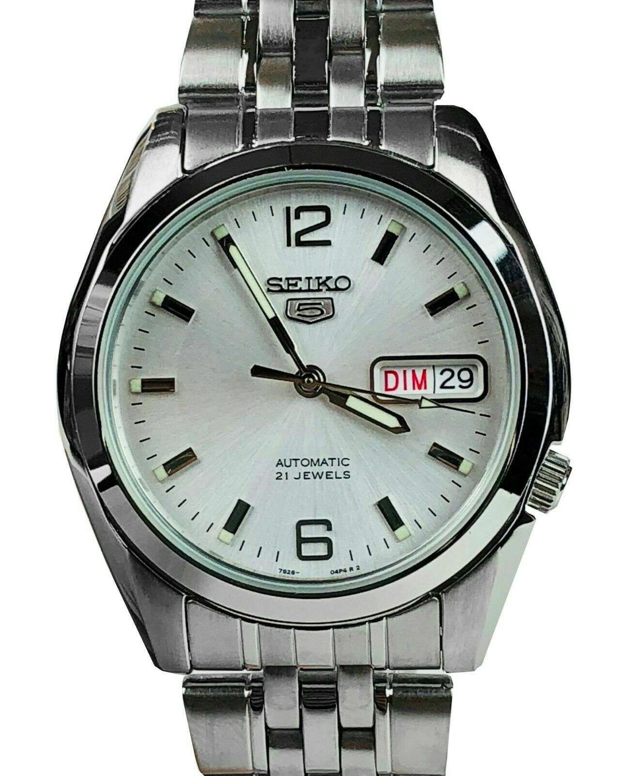 Seiko 5 Automatic Silver Dial Stainless Steel Men's Watch SNK385K1