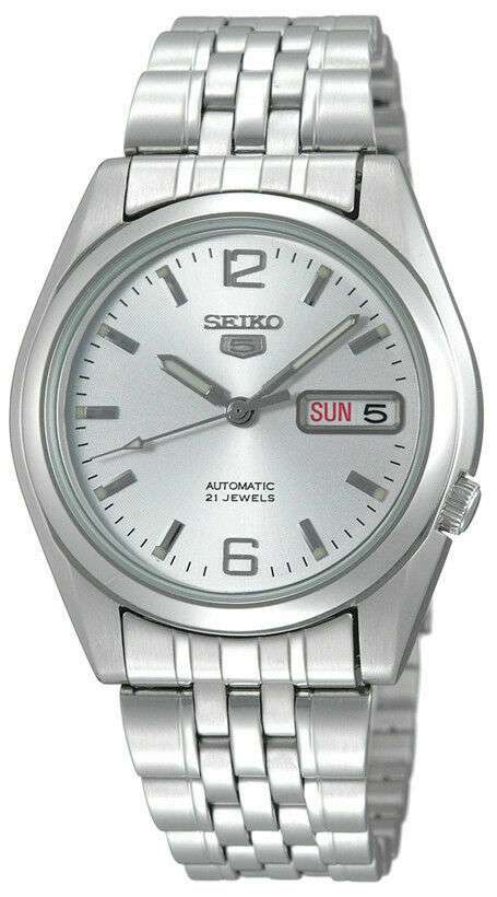 Seiko 5 Automatic Silver Dial Stainless Steel Men's Watch SNK385K1
