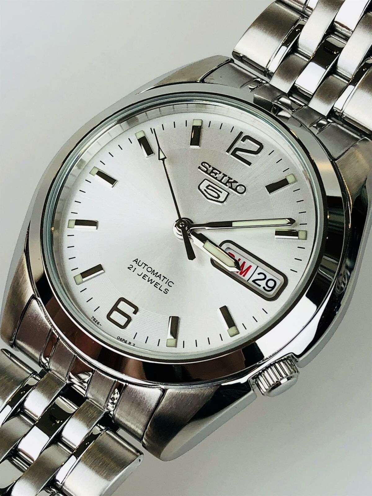 Seiko 5 Automatic Silver Dial Stainless Steel Men's Watch SNK385K1