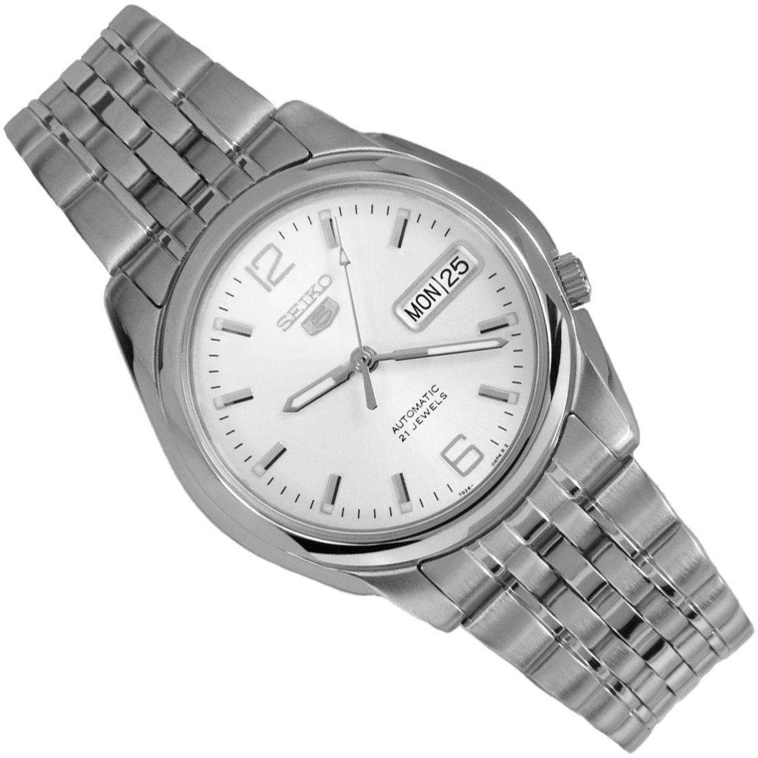 Seiko 5 Automatic Silver Dial Stainless Steel Men's Watch SNK385K1