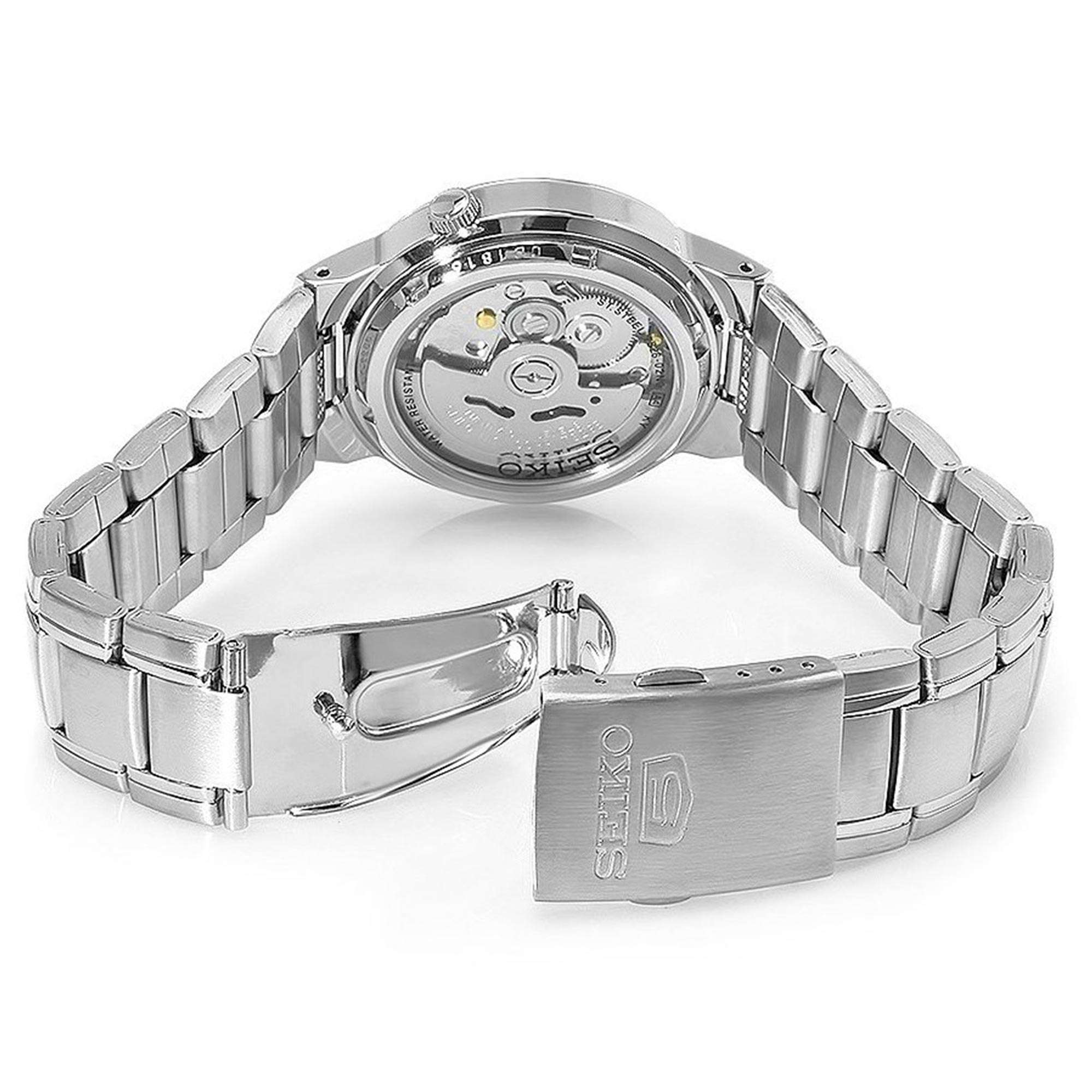 Seiko 5 Automatic Black Dial Stainless Steel Bracelet Men's Watch SNKA23K1