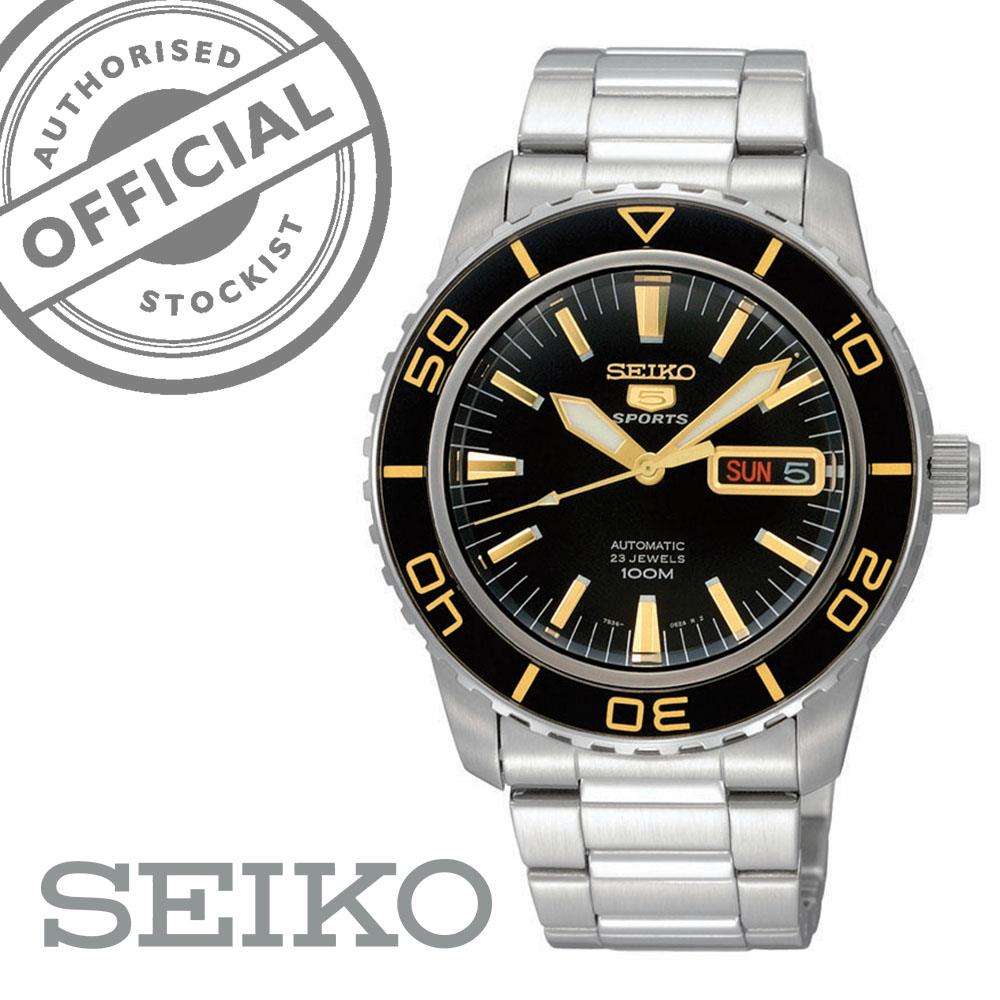 Seiko 5 Sports Automatic Black Dial Stainless Steel Men's Watch SNZH57K1