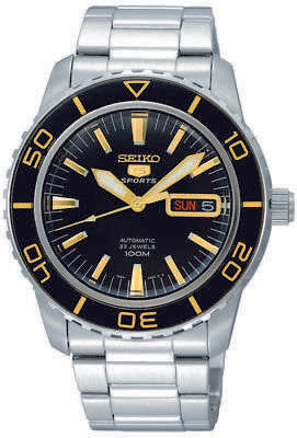 Seiko 5 Sports Automatic Black Dial Stainless Steel Men's Watch SNZH57K1