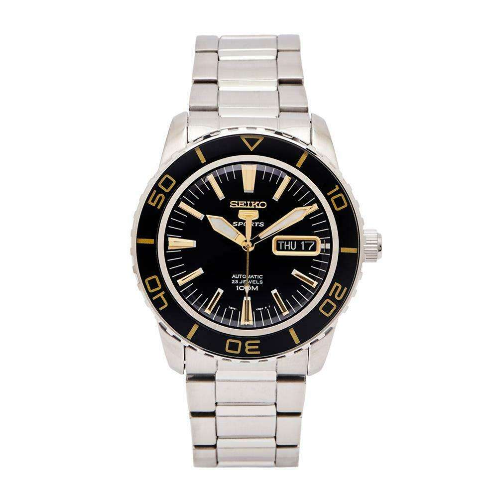 Seiko 5 Sports Automatic Black Dial Stainless Steel Men's Watch SNZH57K1