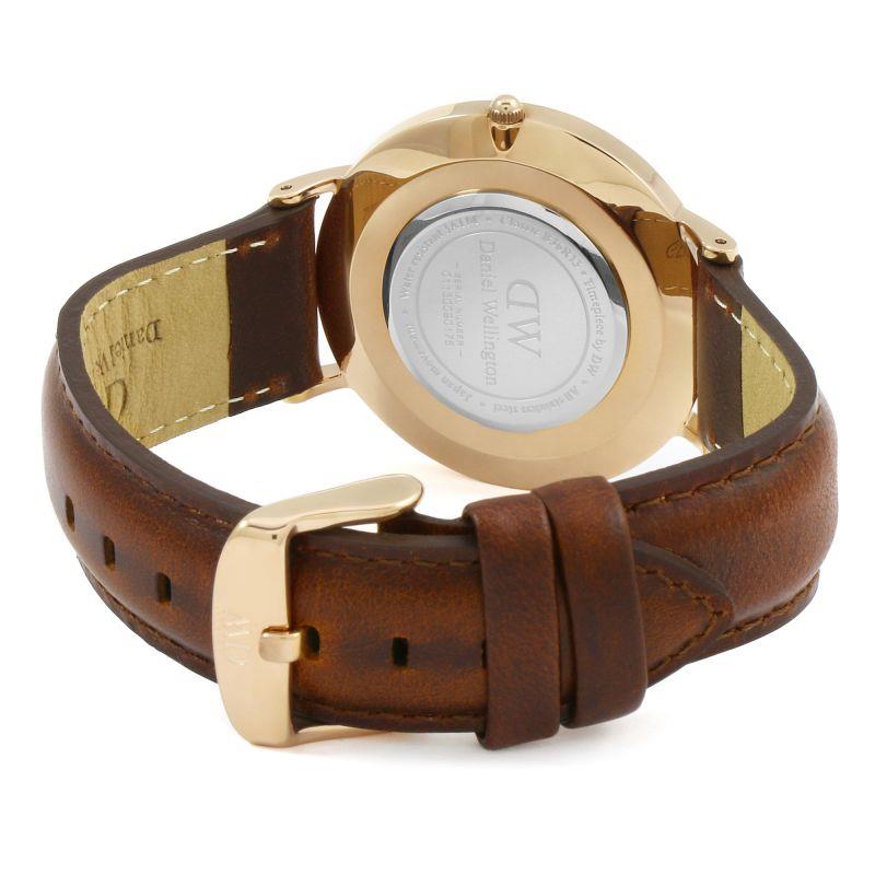 Daniel Wellington Classic 40mm Black Dial Leather Mens Quartz Watch DW00100124