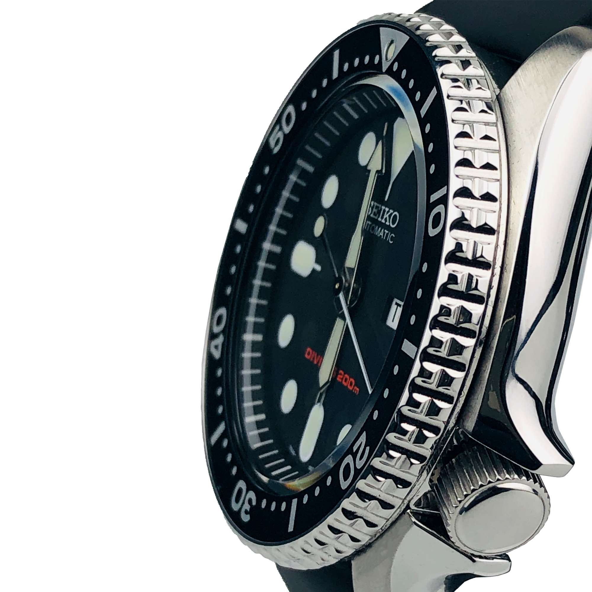 Seiko SKX Diver's Automatic Black Dial and Rubber Strap Men's Watch SKX007K1