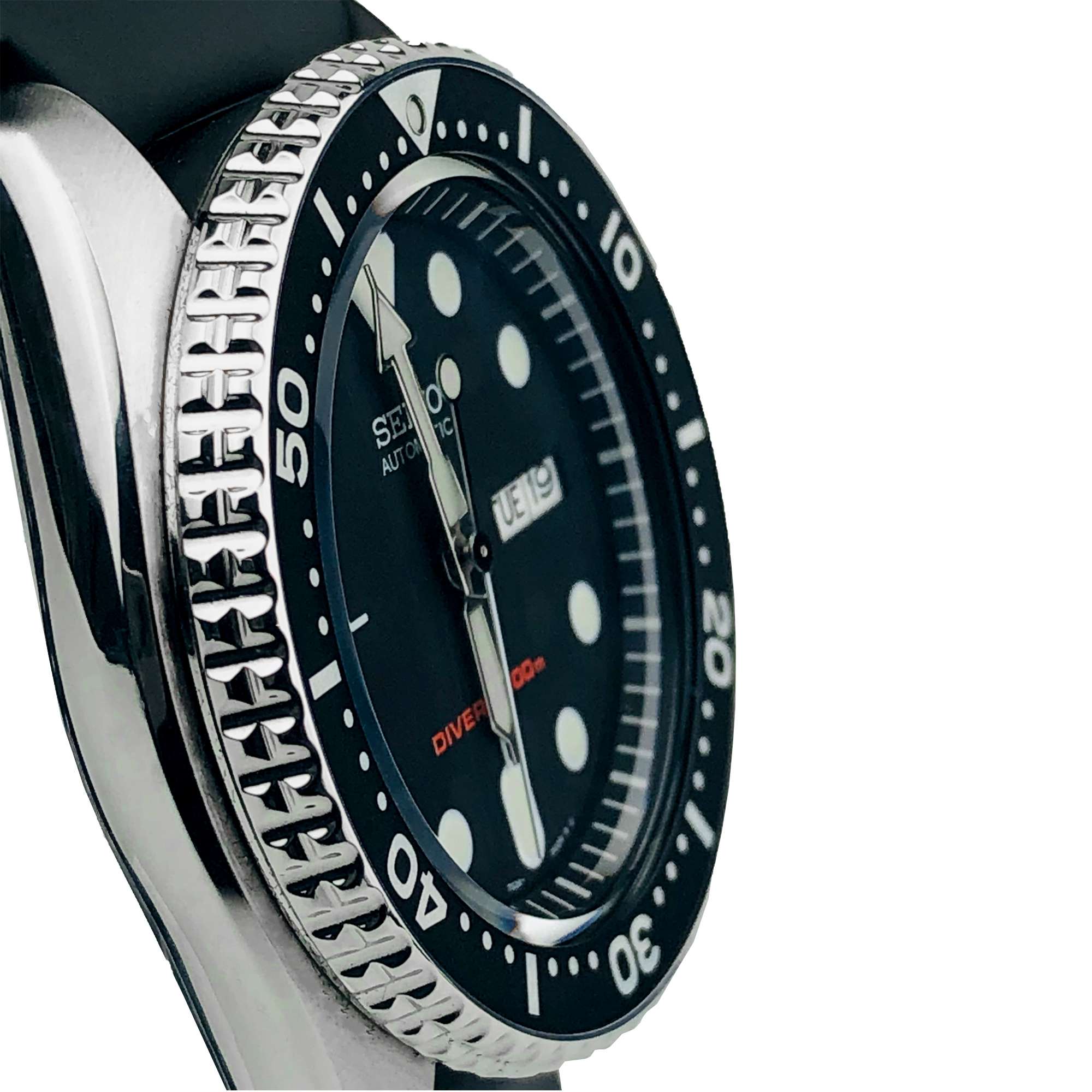 Seiko SKX Diver's Automatic Black Dial and Rubber Strap Men's Watch SKX007K1