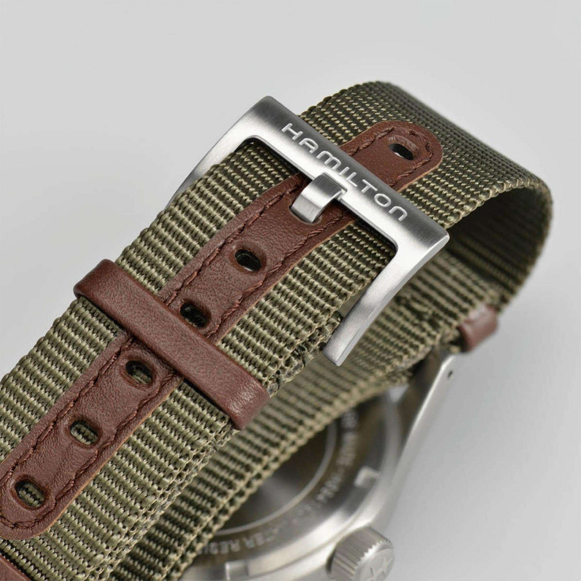 Hamilton Khaki Field 1960s Re-Creation Mechanical Black Dial Green NATO Strap Men's Watch H69439931