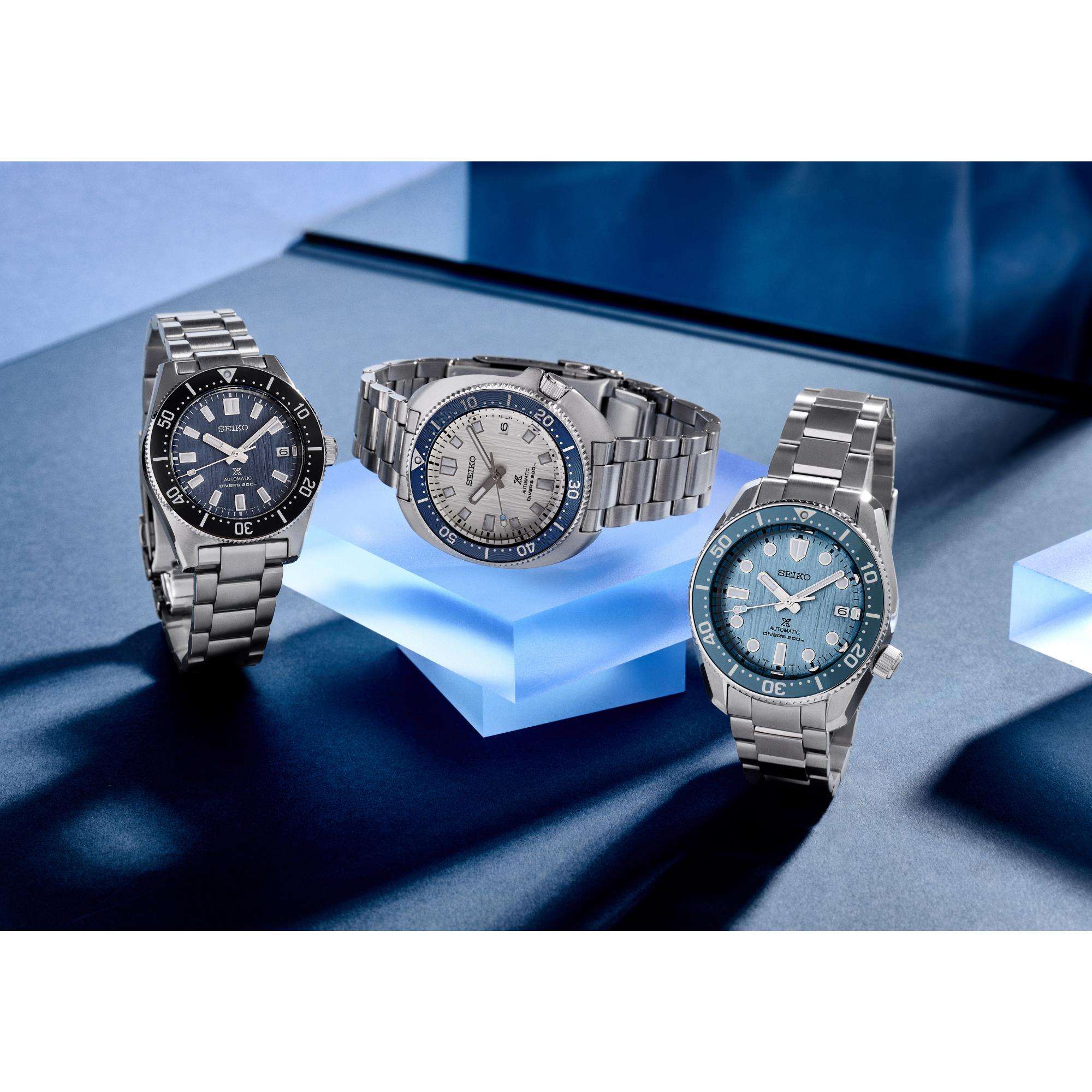 Seiko Prospex Save The Ocean Glacier 1965 Re-Interpretation Automatic Blue Dial Stainless Steel Bracelet Men’s Watch SPB297J1