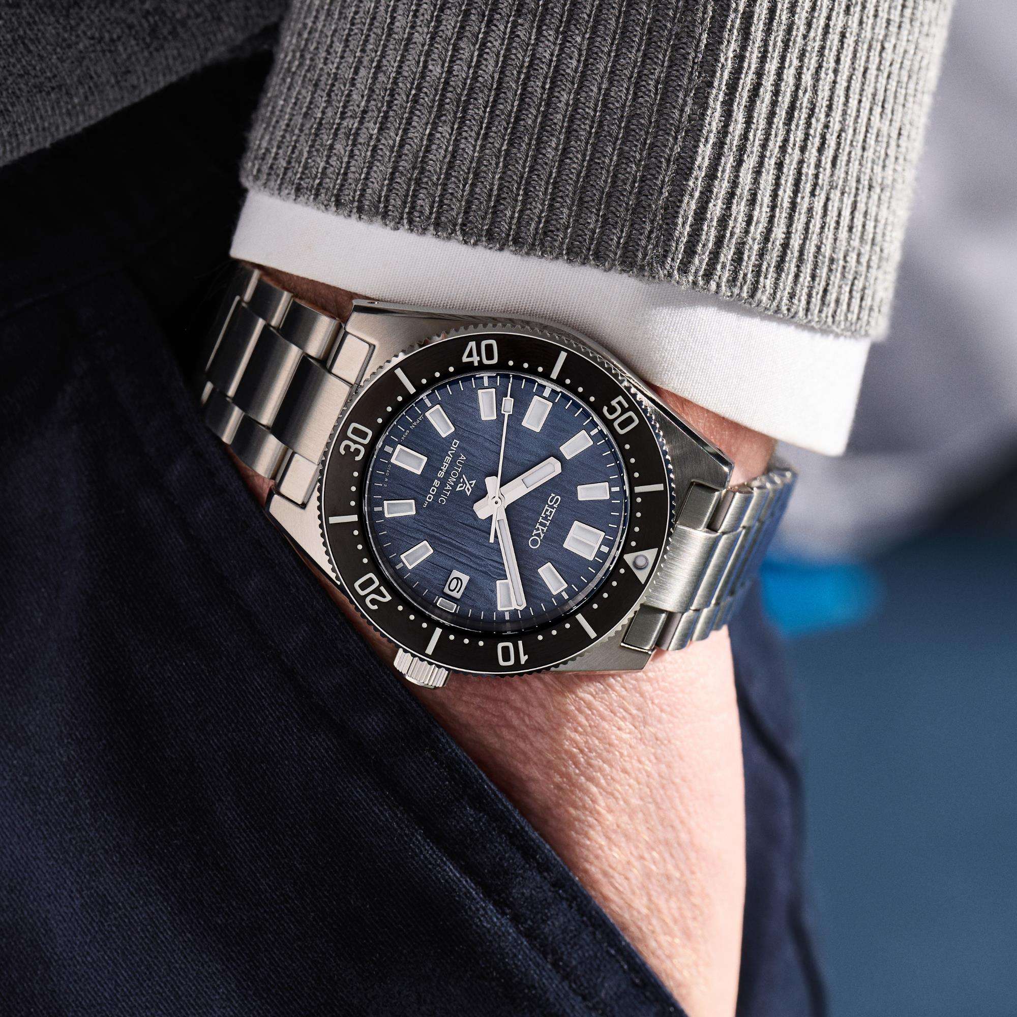 Seiko Prospex Save The Ocean Glacier 1965 Re-Interpretation Automatic Blue Dial Stainless Steel Bracelet Men’s Watch SPB297J1