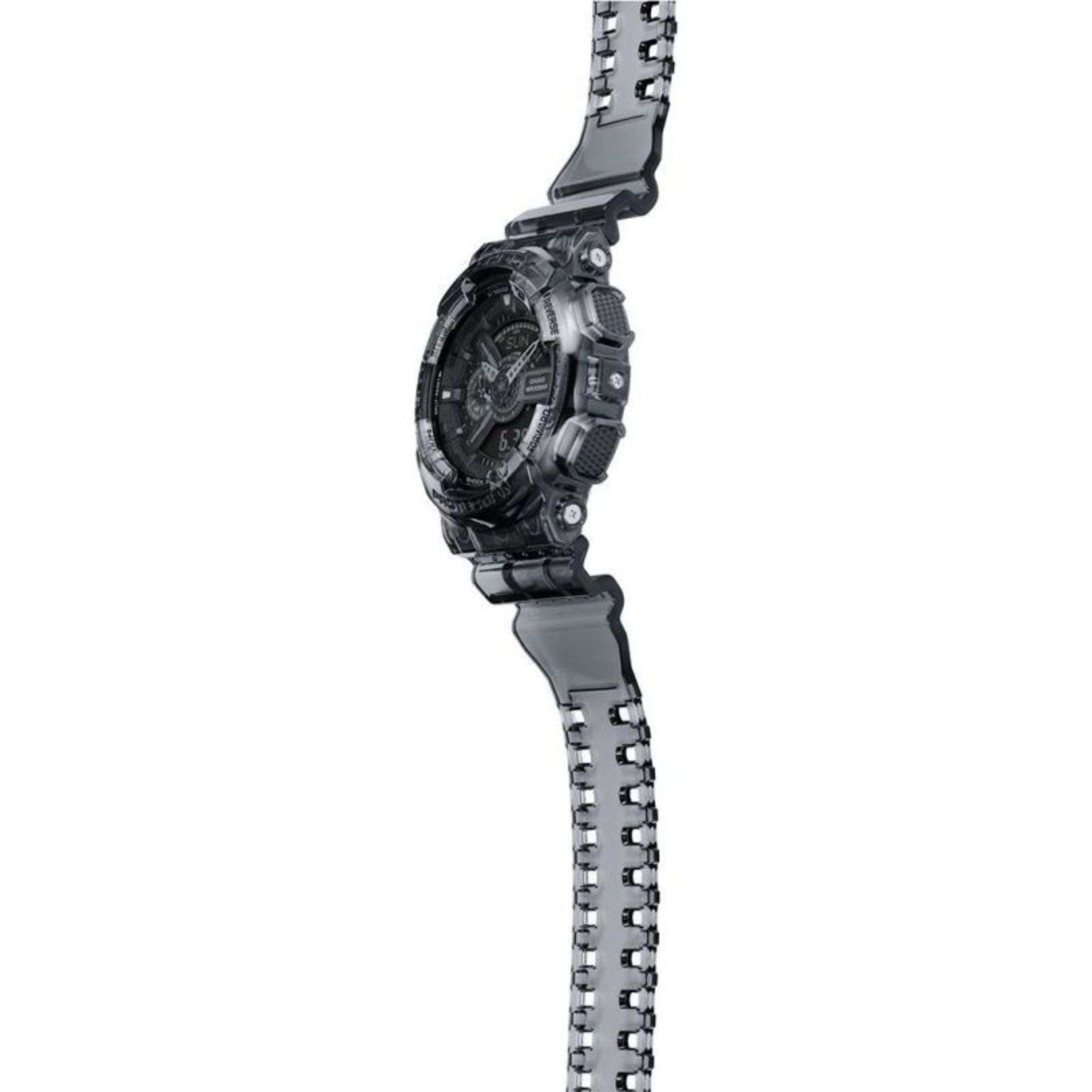 Casio G-Shock Skeleton Series Digital Grey Dial Resin Bracelet Mens Watch GA-110SKE-8AER