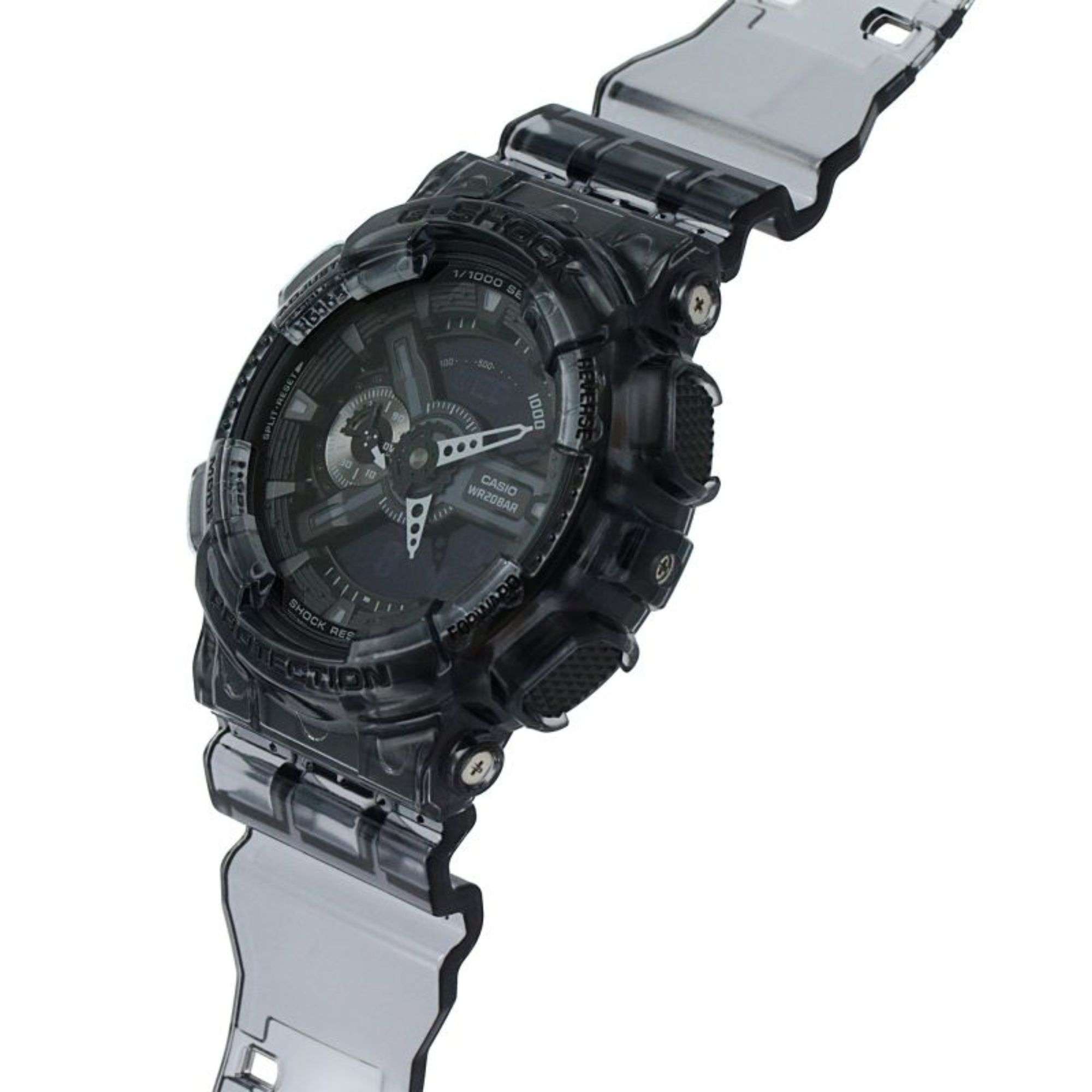Casio G-Shock Skeleton Series Digital Grey Dial Resin Bracelet Mens Watch GA-110SKE-8AER