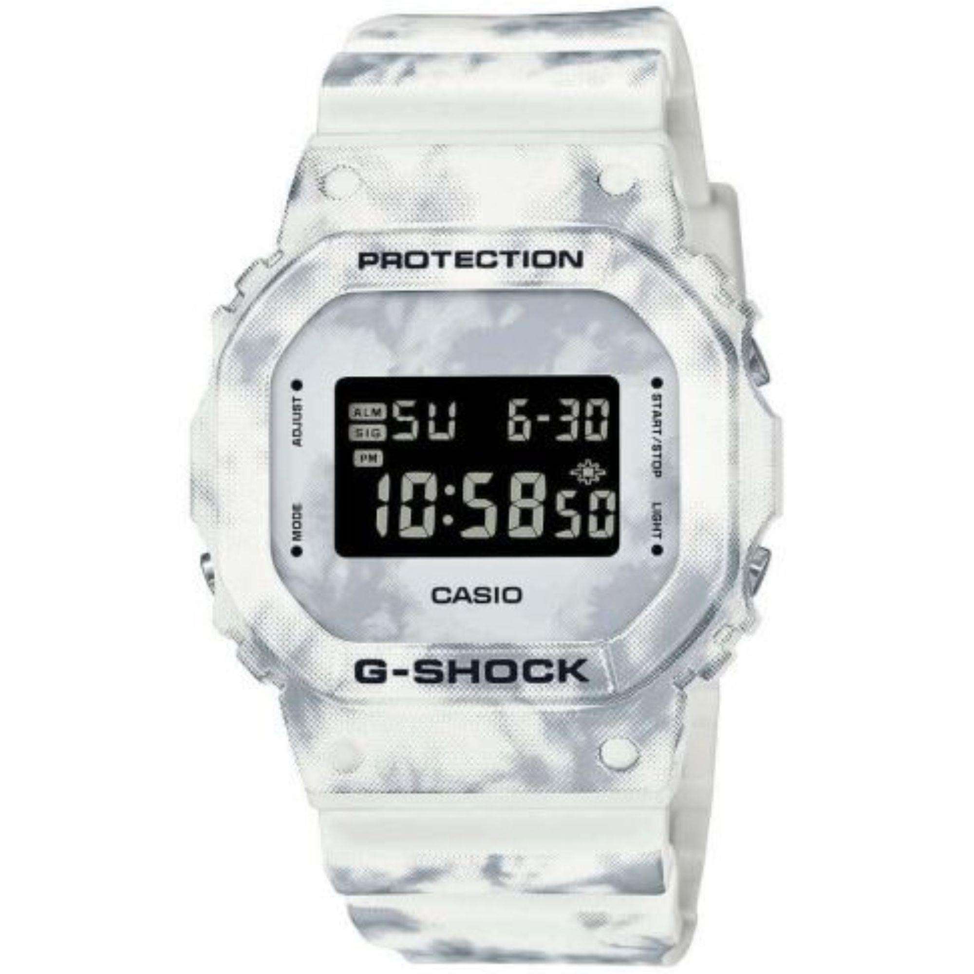 Casio G-Shock Frozen Forest Series Snow Camouflage Quartz Digital Dial Men's Watch DW-5600GC-7ER