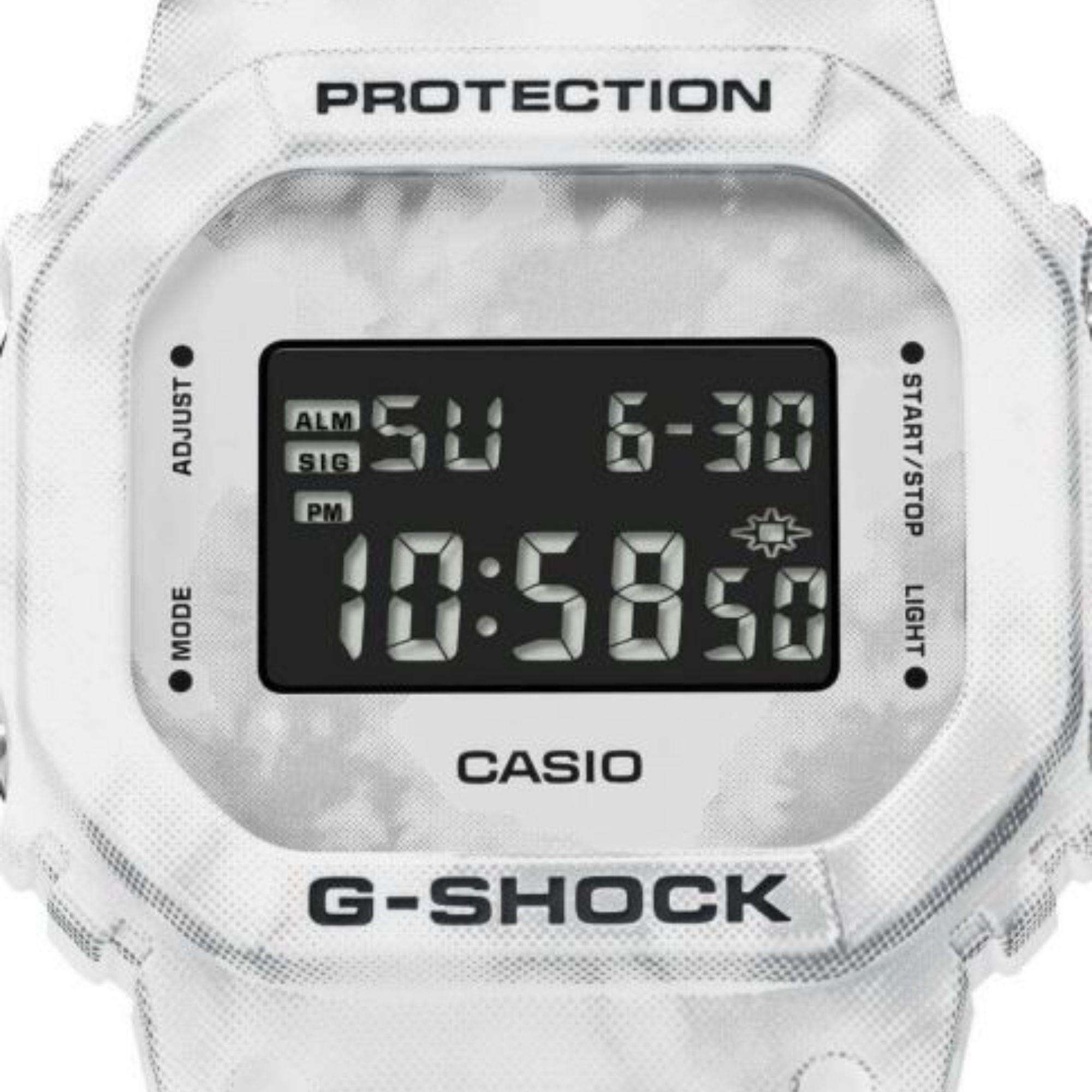 Casio G-Shock Frozen Forest Series Snow Camouflage Quartz Digital Dial Men's Watch DW-5600GC-7ER