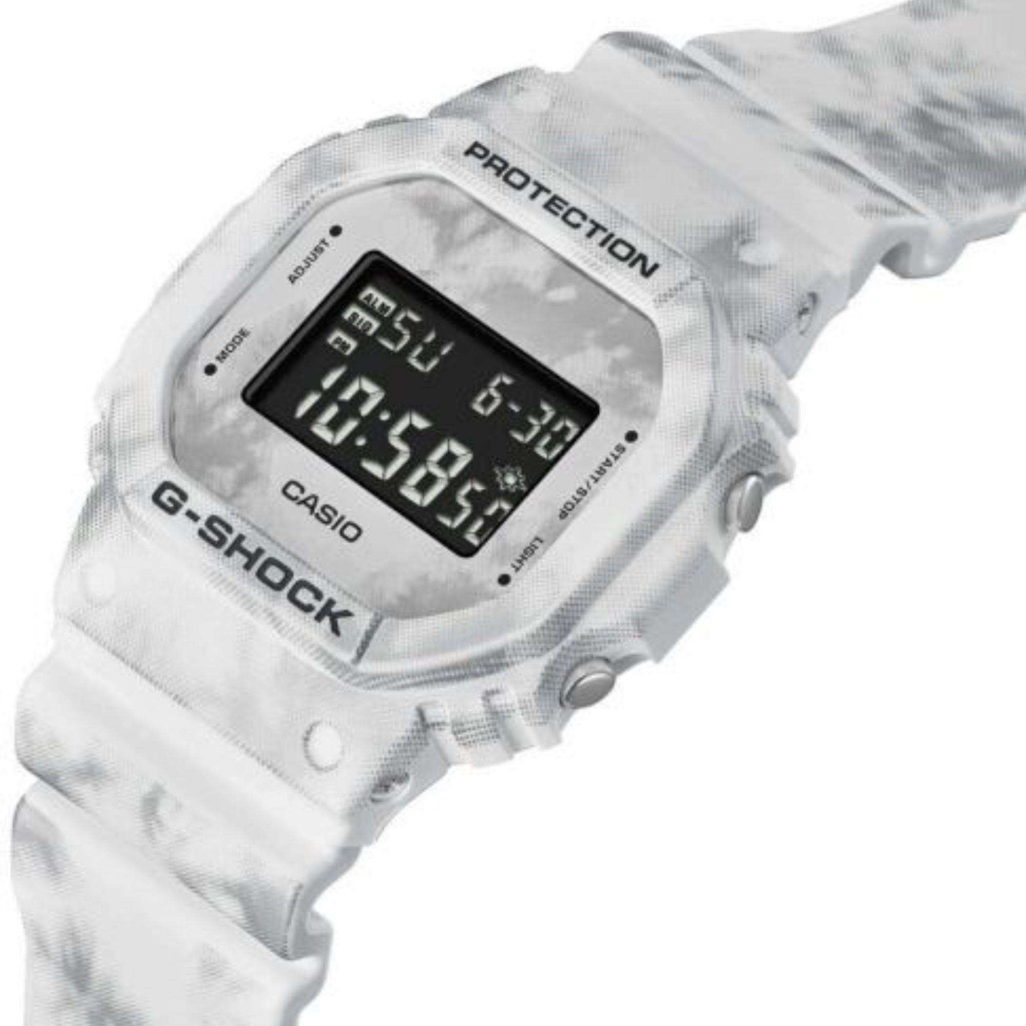 Casio G-Shock Frozen Forest Series Snow Camouflage Quartz Digital Dial Men's Watch DW-5600GC-7ER