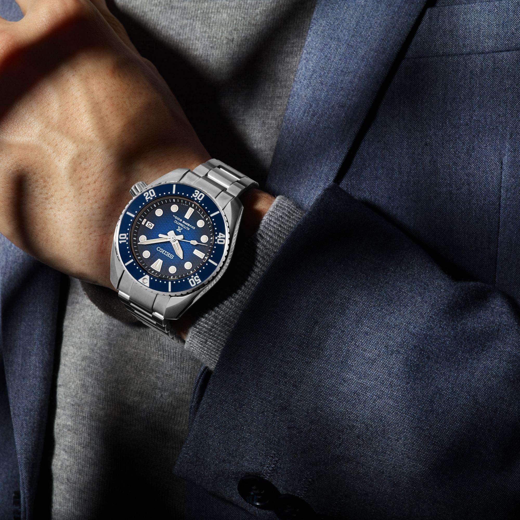 Seiko Prospex King Sumo 'Graduation' Automatic Blue Dial Steel Bracelet Divers Men's Watch SPB321J1