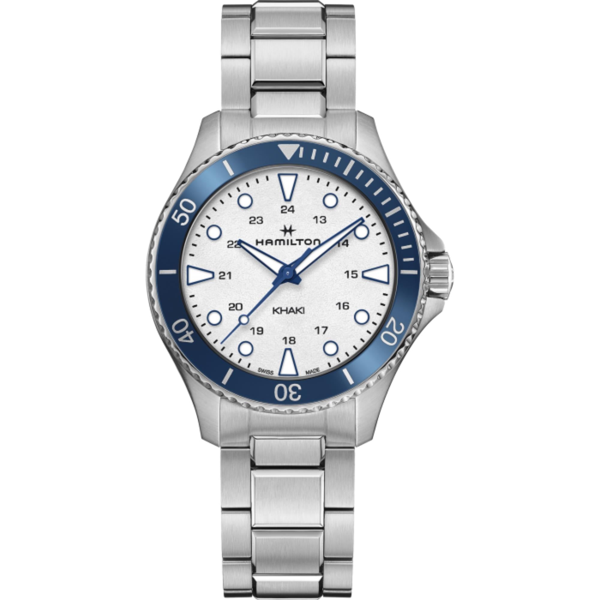 Hamilton Khaki Navy Scuba Automatic White Dial Stainless Steel Bracelet Men’s Watch H82231150
