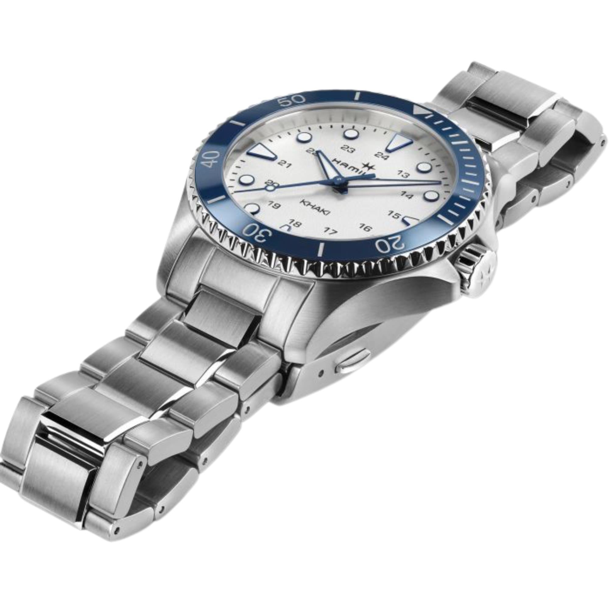 Hamilton Khaki Navy Scuba Automatic White Dial Stainless Steel Bracelet Men’s Watch H82231150