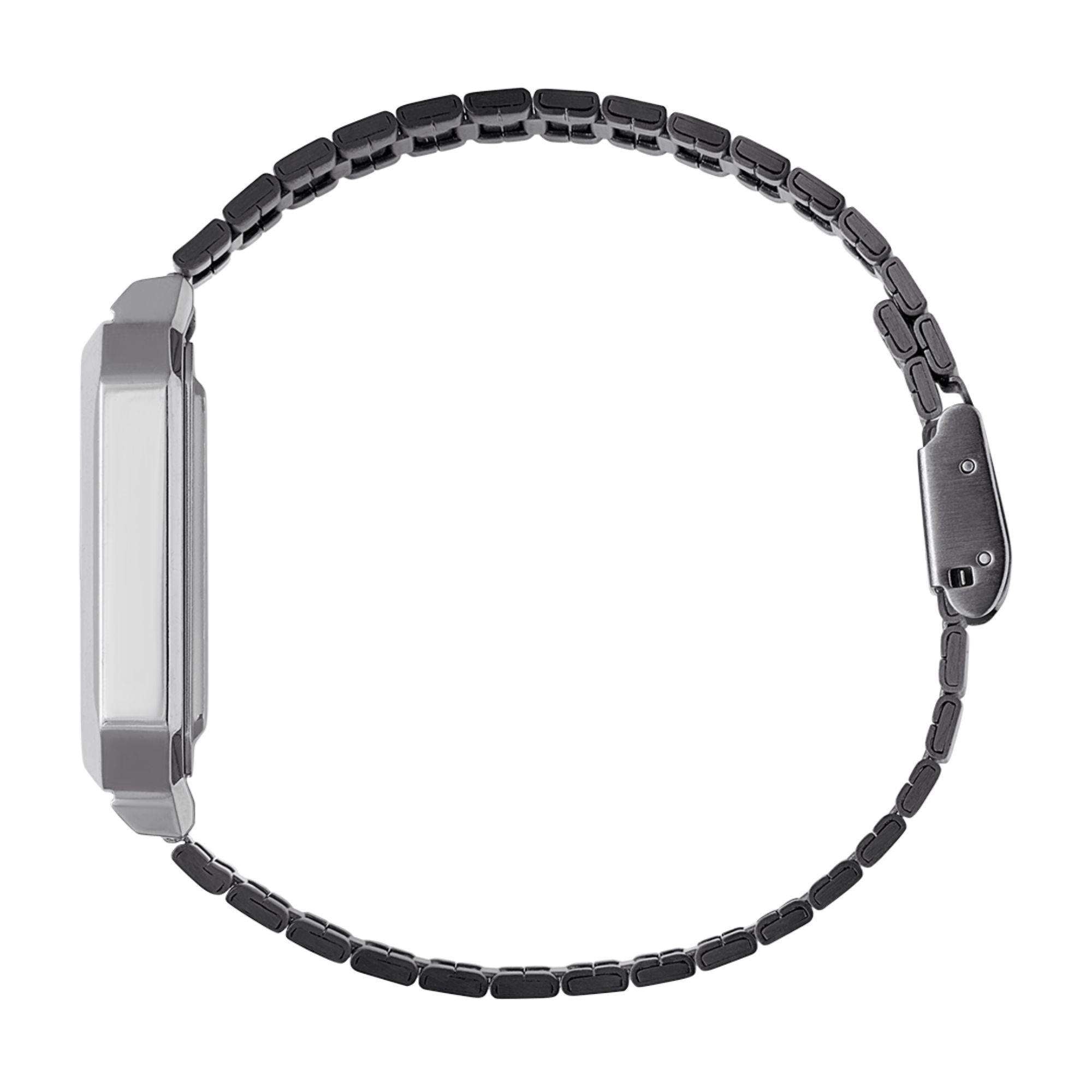 Casio Collection Grey Ion Plated F100 Revival Digital Men's Watch A100WEGG-1AEF