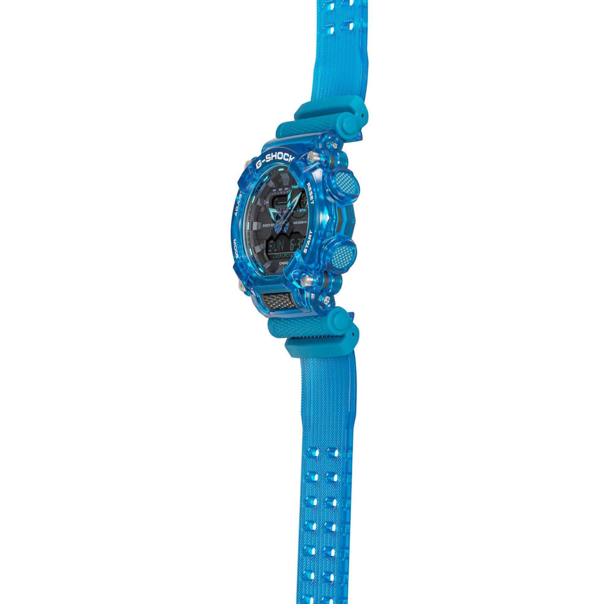 Casio G-Shock "Soundwave" Skeleton Style Blue Digi-Analog Men's Watch GA-900SKL-2AER