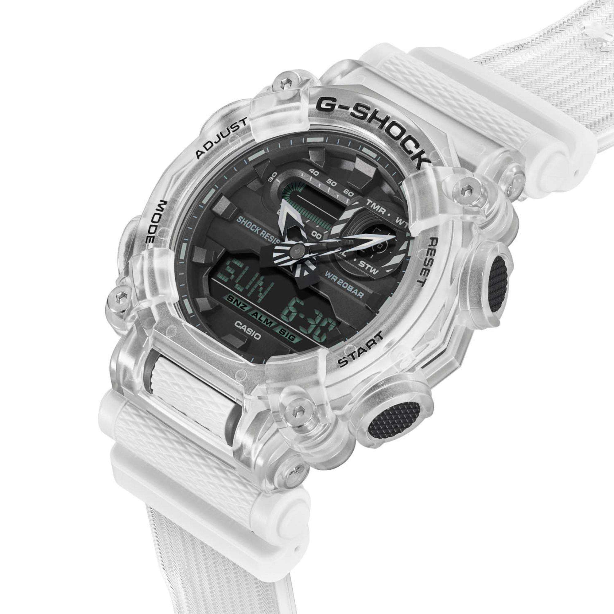 Casio G-Shock "Sound Wave" Translucent Digi-Analog Men's Watch GA-900SKL-7AER
