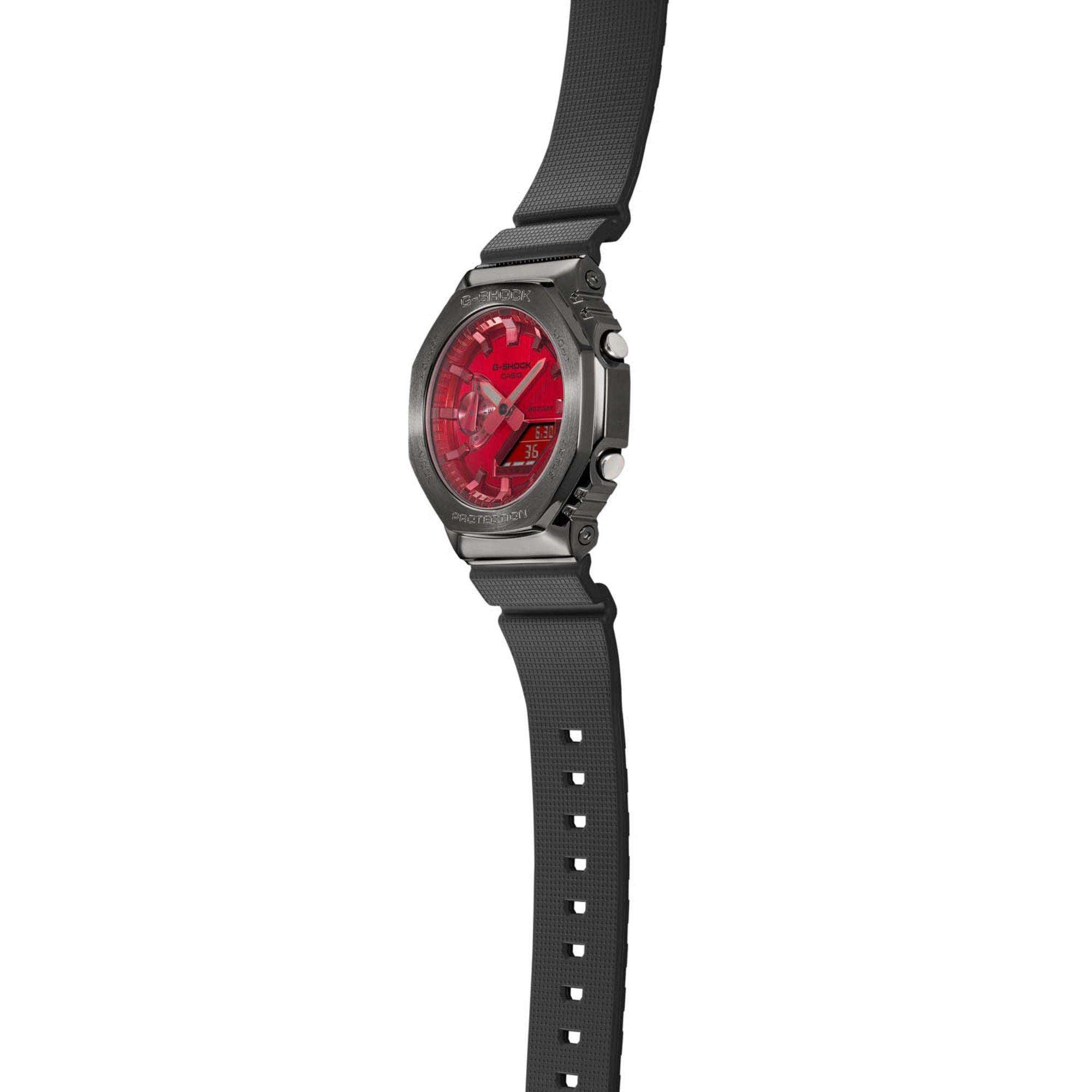 Casio G-Shock CasiOak Red Dial Alarm Chronograph Watch GM-2100B-4AER