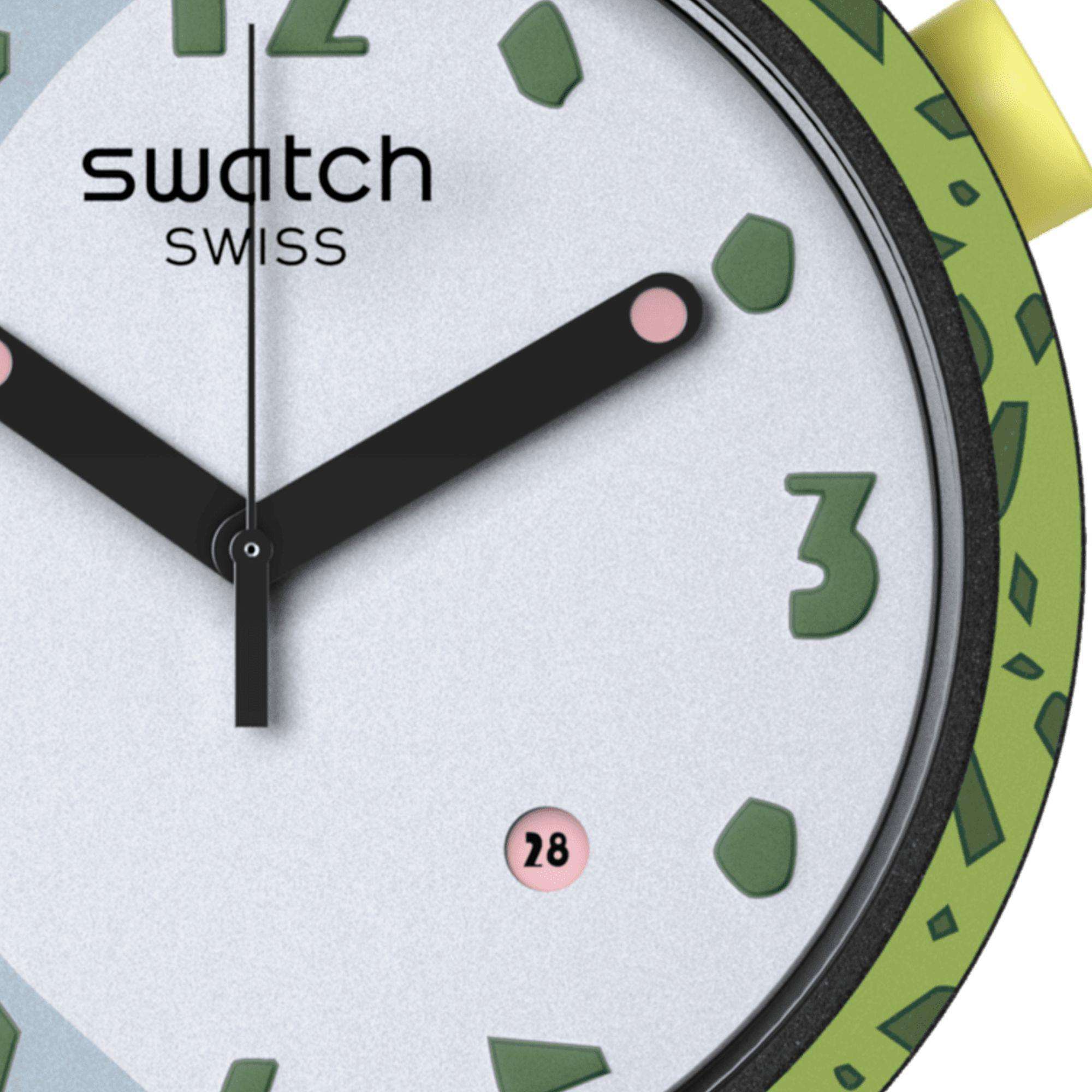 Swatch Dragon Ball Z Cell White Dial Silicone Strap Unisex Watch SB01Z401
