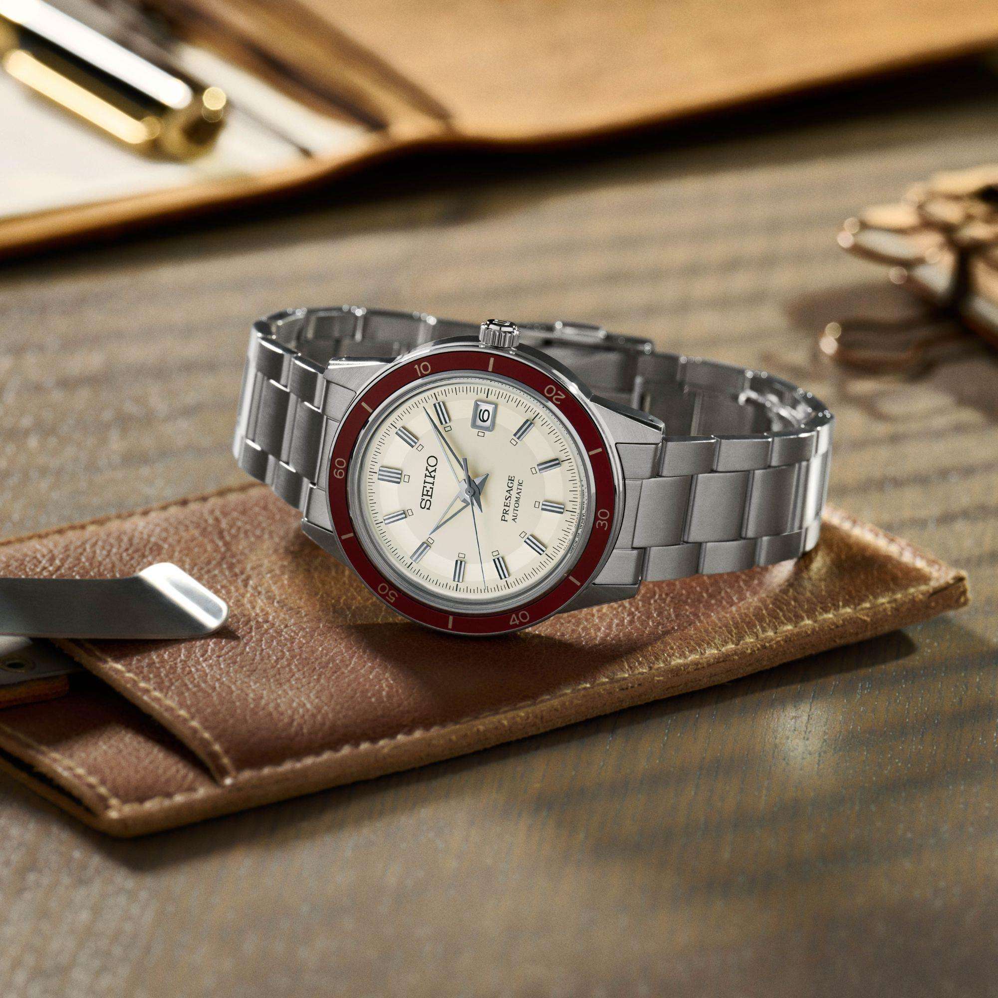 Seiko Presage Style 60s Automatic White Dial Stainless Steel Bracelet Men’s Watch SRPH93J1