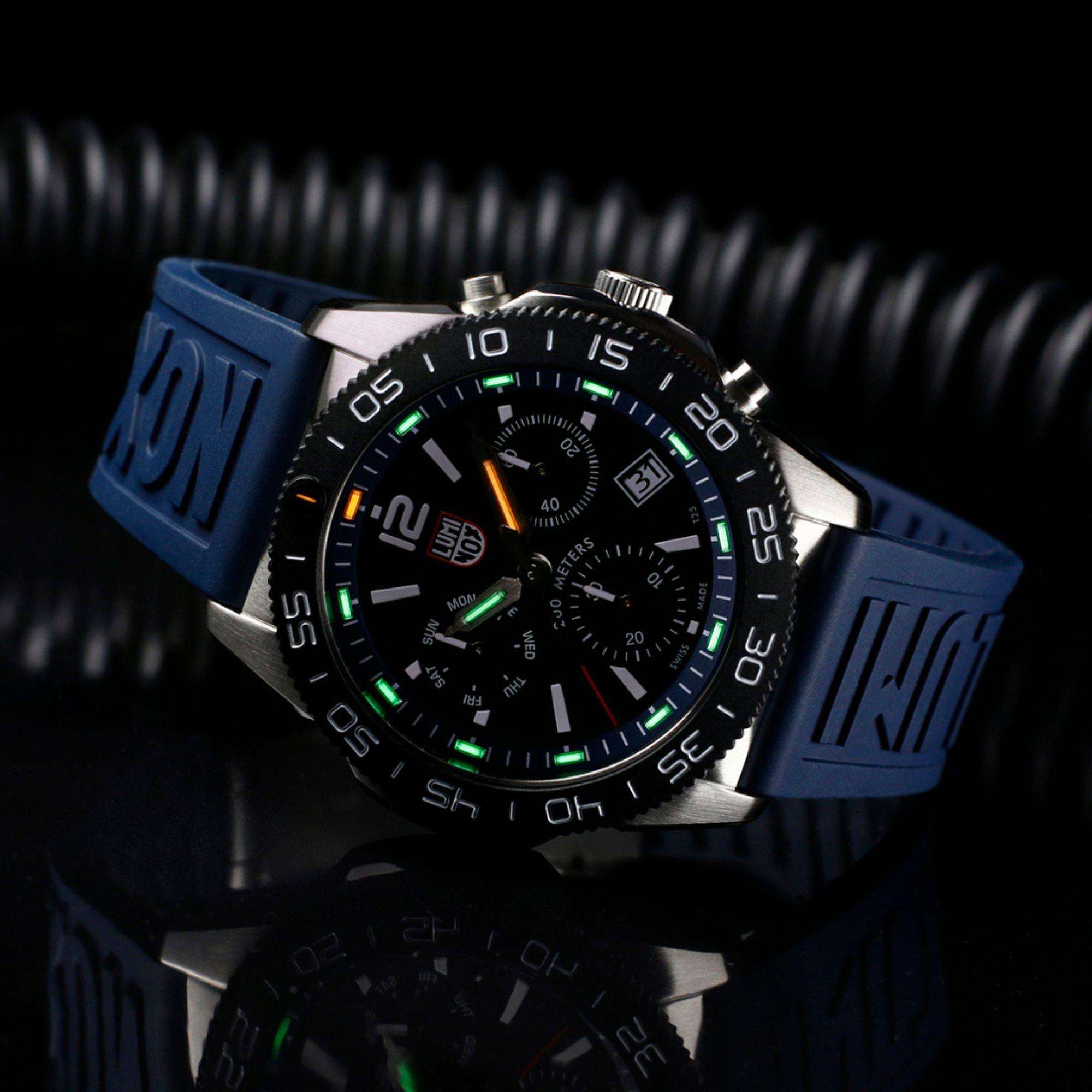 Luminox Pacific Diver Chronograph Black Dial Rubber Strap Men's Watch XS.3143