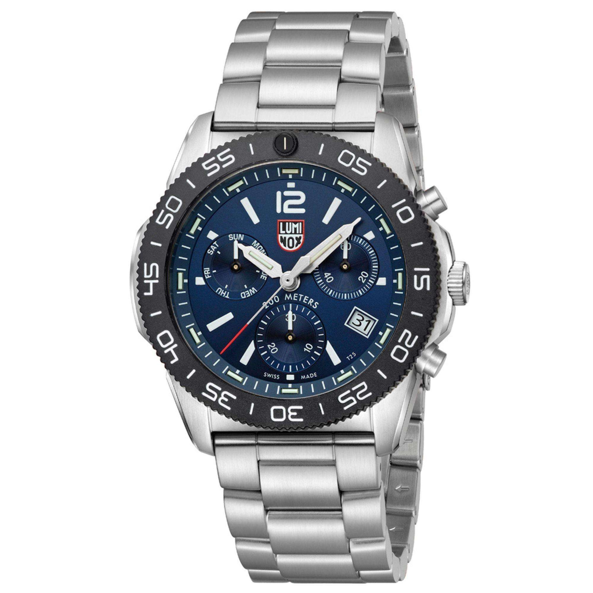 Luminox Pacific Diver Chronograph Blue Dial Steel Strap Men's Watch XS.3144