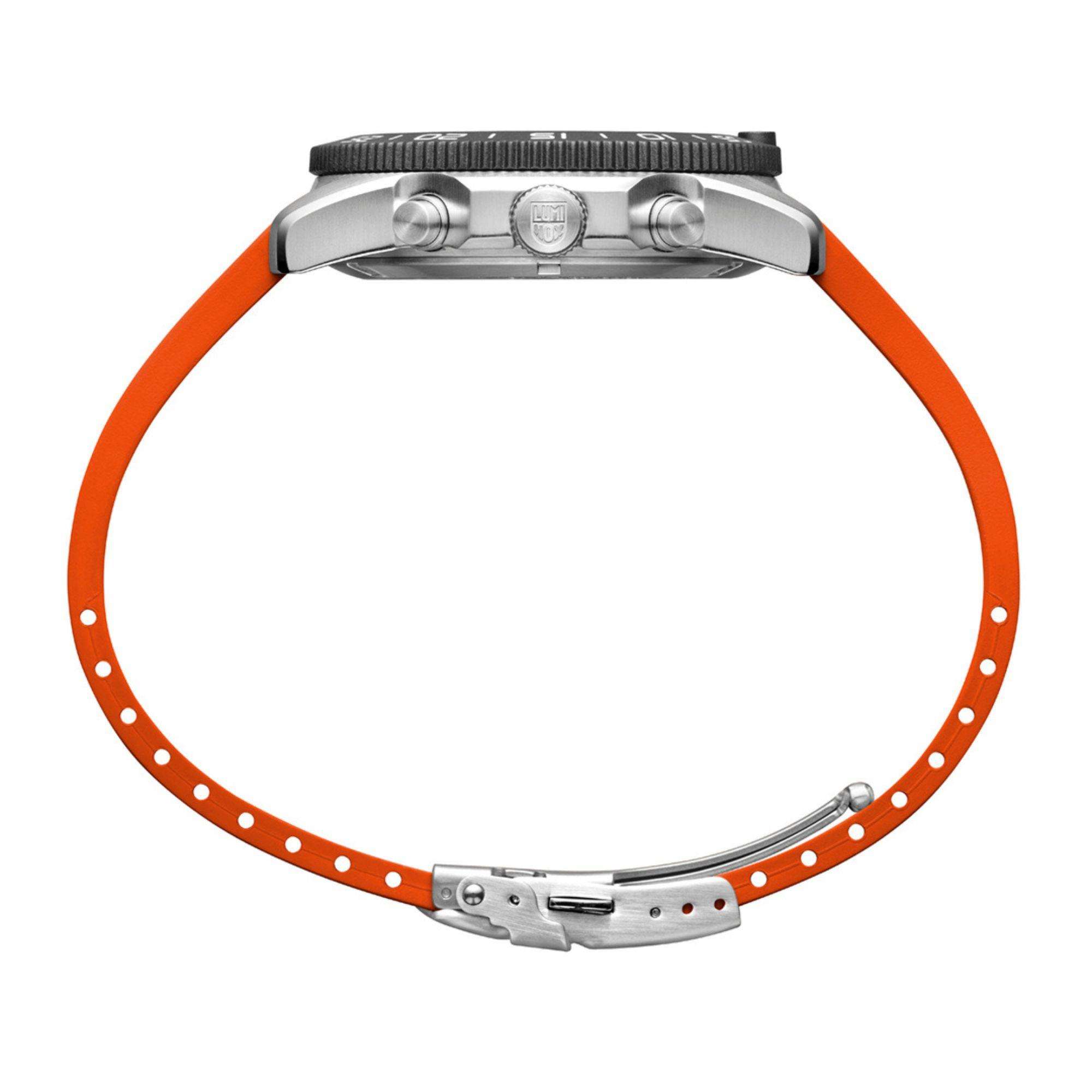Luminox Pacific Diver Chronograph Orange Rubber Strap Black Dial Men's Watch XS.3149