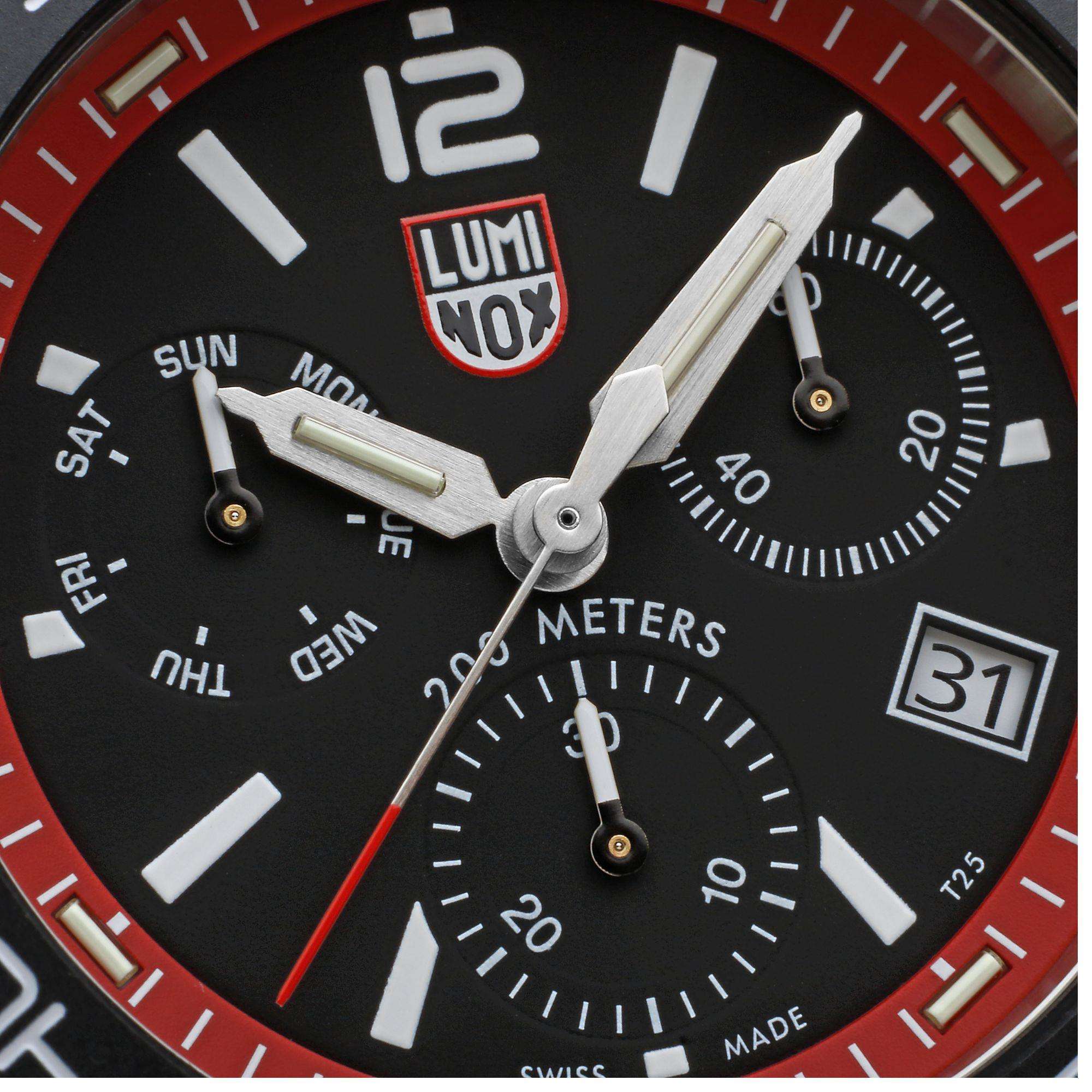Luminox Pacific Diver Chronograph Red Rubber Strap Men's Watch XS.3155