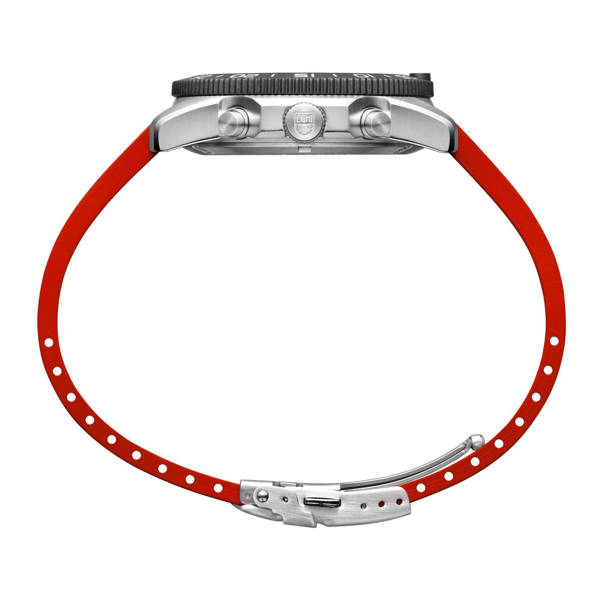 Luminox Pacific Diver Chronograph Red Rubber Strap Men's Watch XS.3155