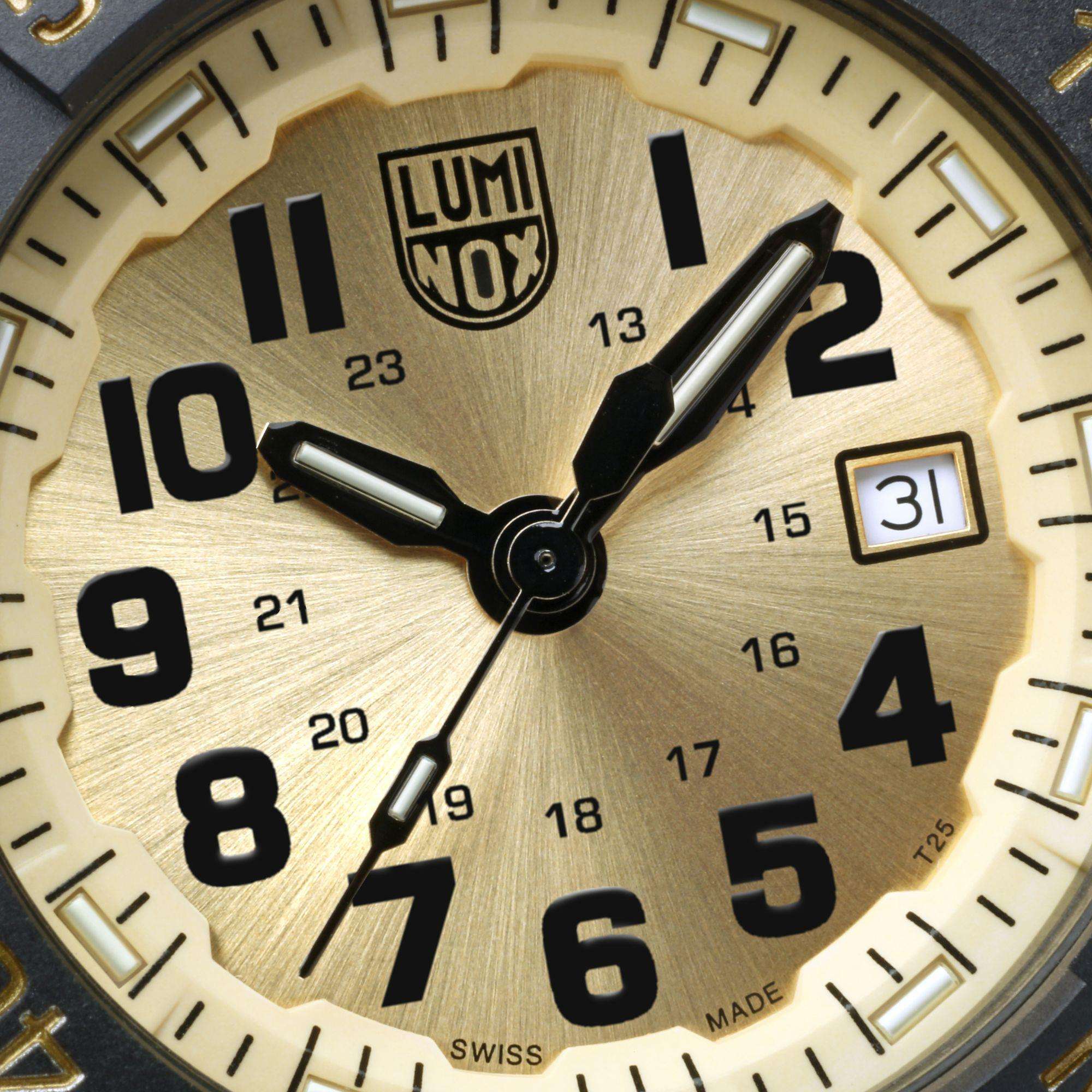 Luminox Navy Seal Gold Dial Limited Edition Rubber Strap Men's Watch XS.3505.GP.SET