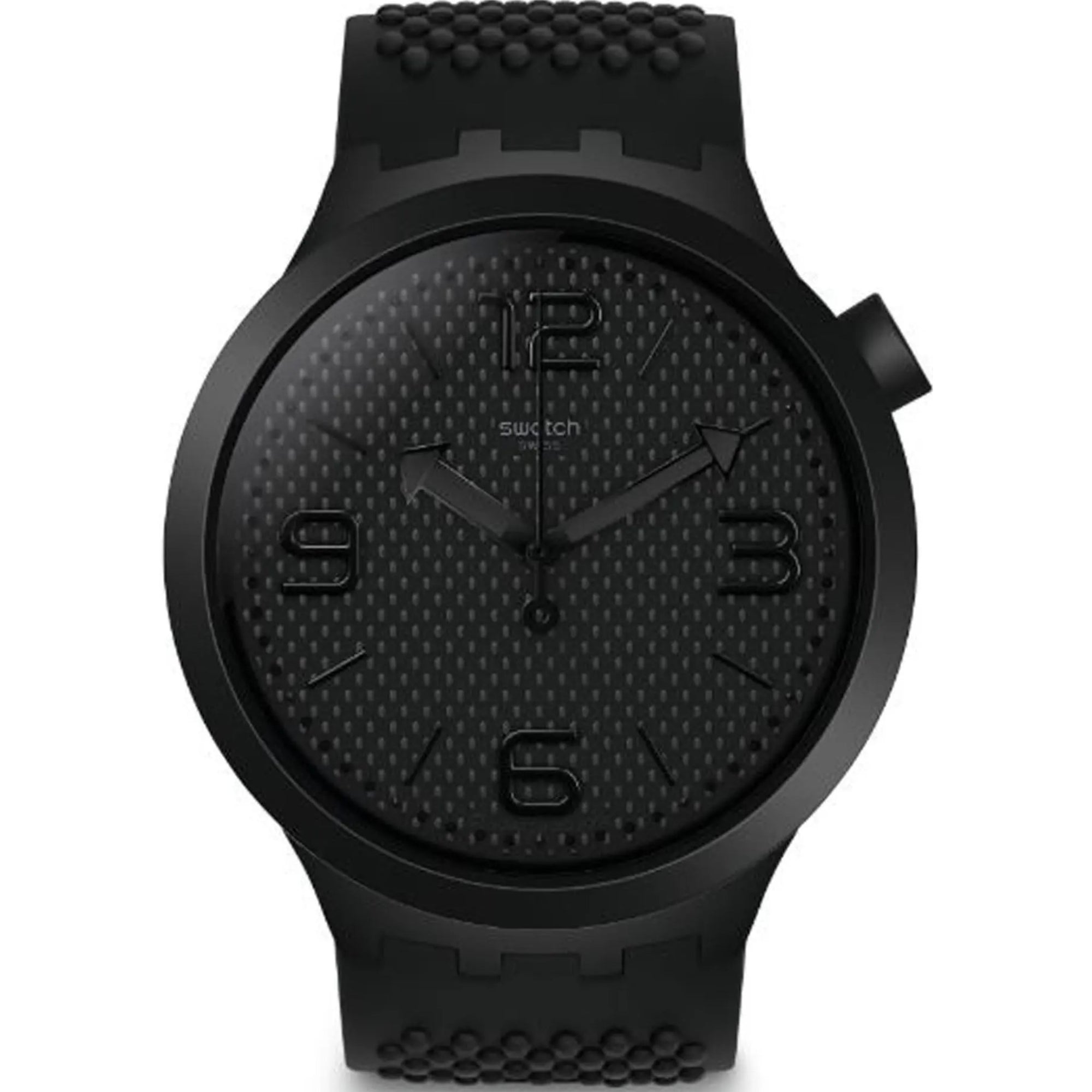 Swatch Big Bold BBBlack Quartz Silicone Black Dial Men's Watch SO27B100