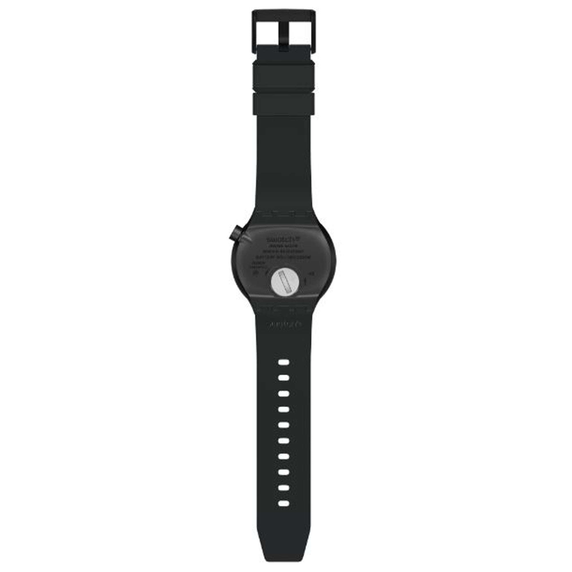 Swatch Big Bold BBBlack Quartz Silicone Black Dial Men's Watch SO27B100