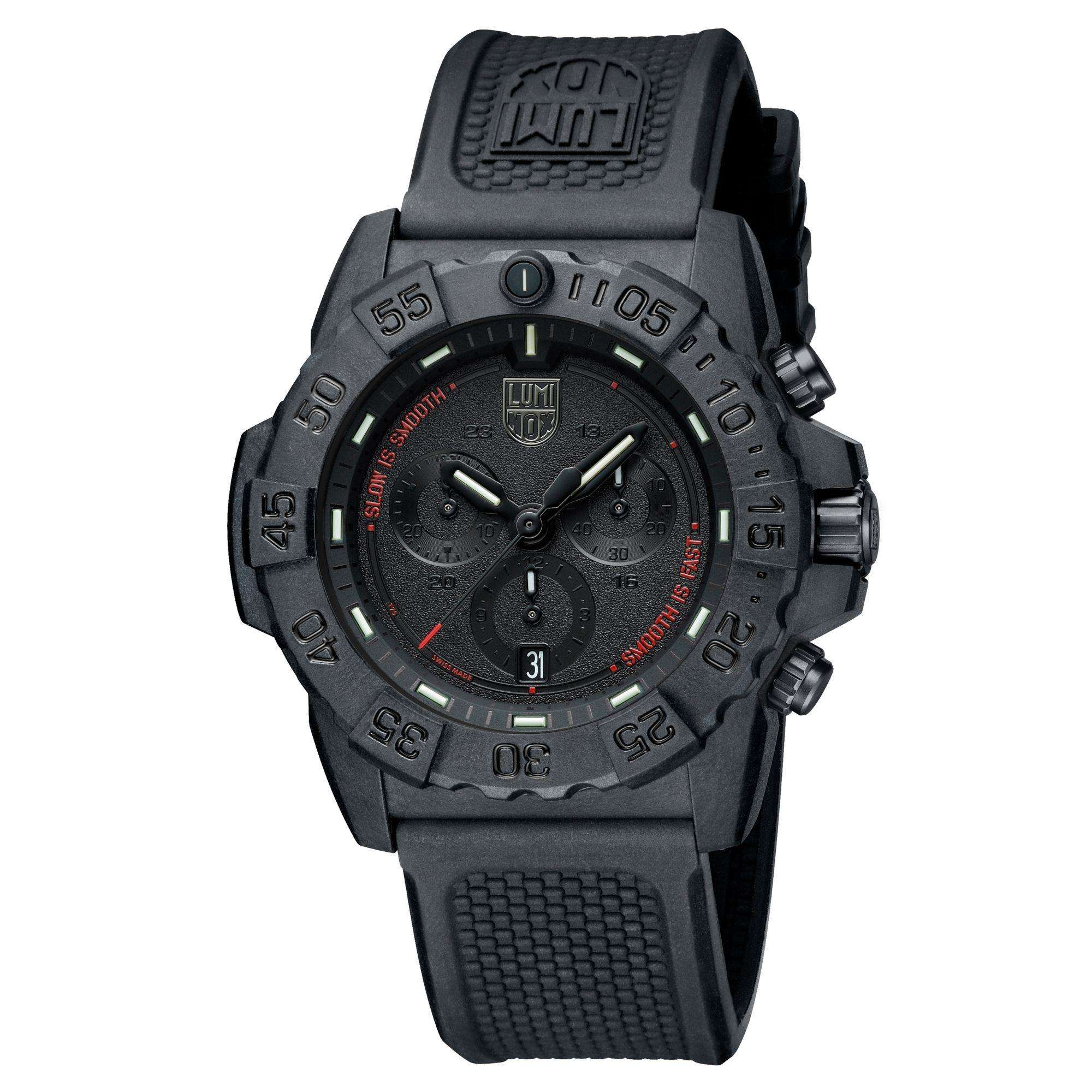 Luminox Navy Seal Chrono Black Dial Black Rubber Strap Men's Watch XS.3581.SIS