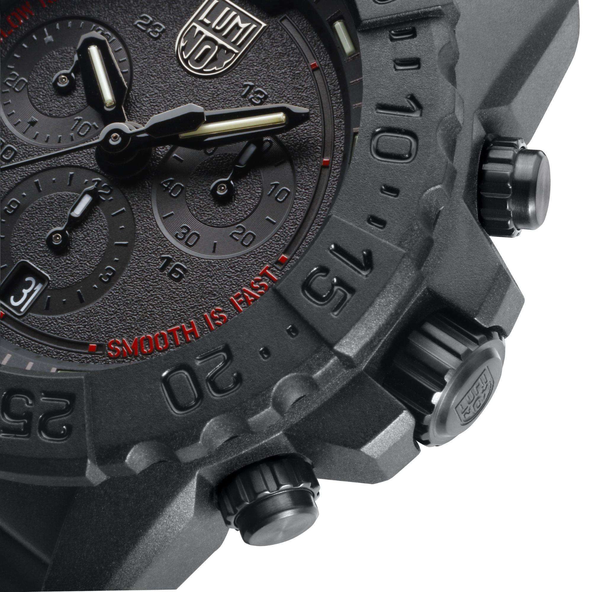 Luminox Navy Seal Chrono Black Dial Black Rubber Strap Men's Watch XS.3581.SIS