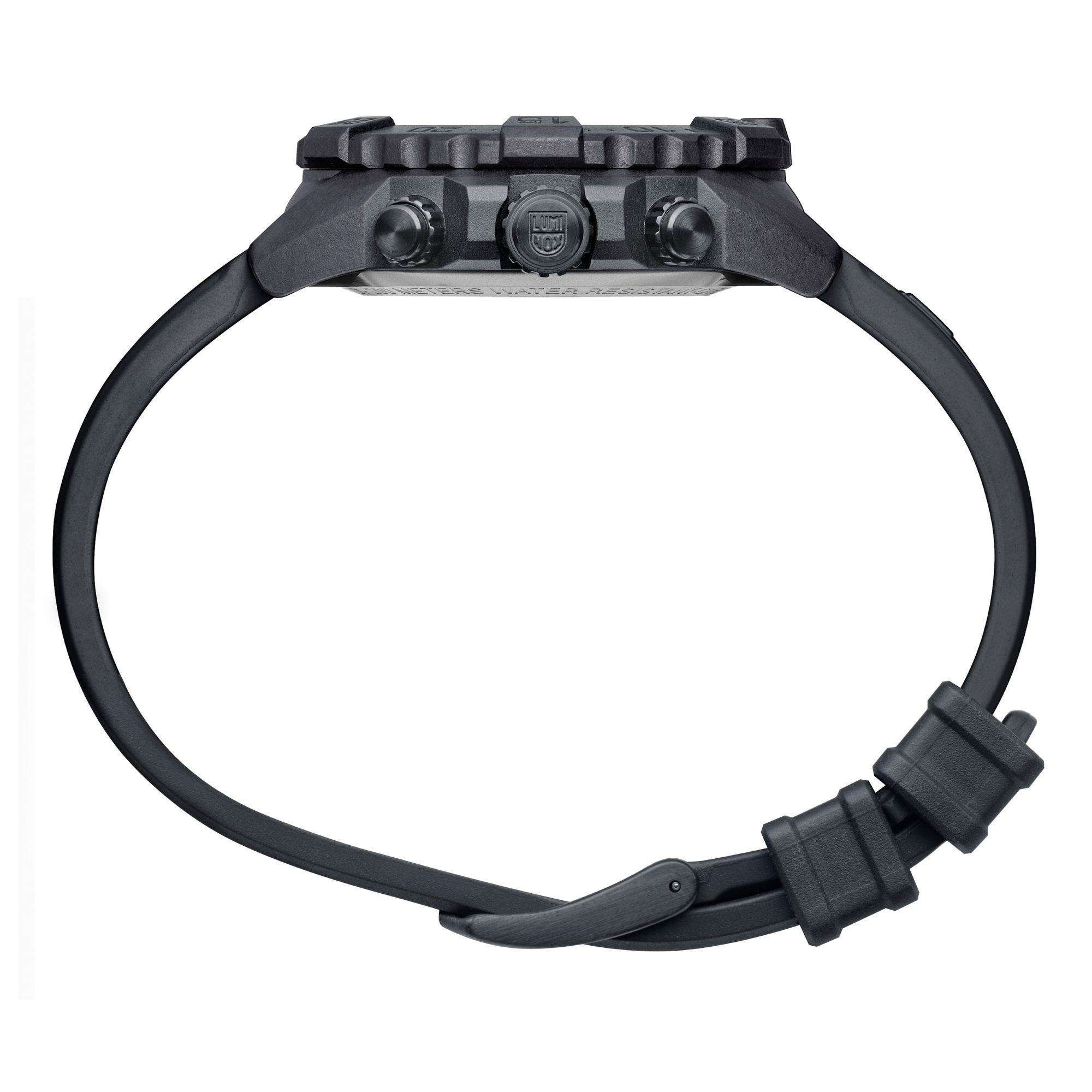 Luminox Navy Seal Chrono Black Dial Black Rubber Strap Men's Watch XS.3581.SIS