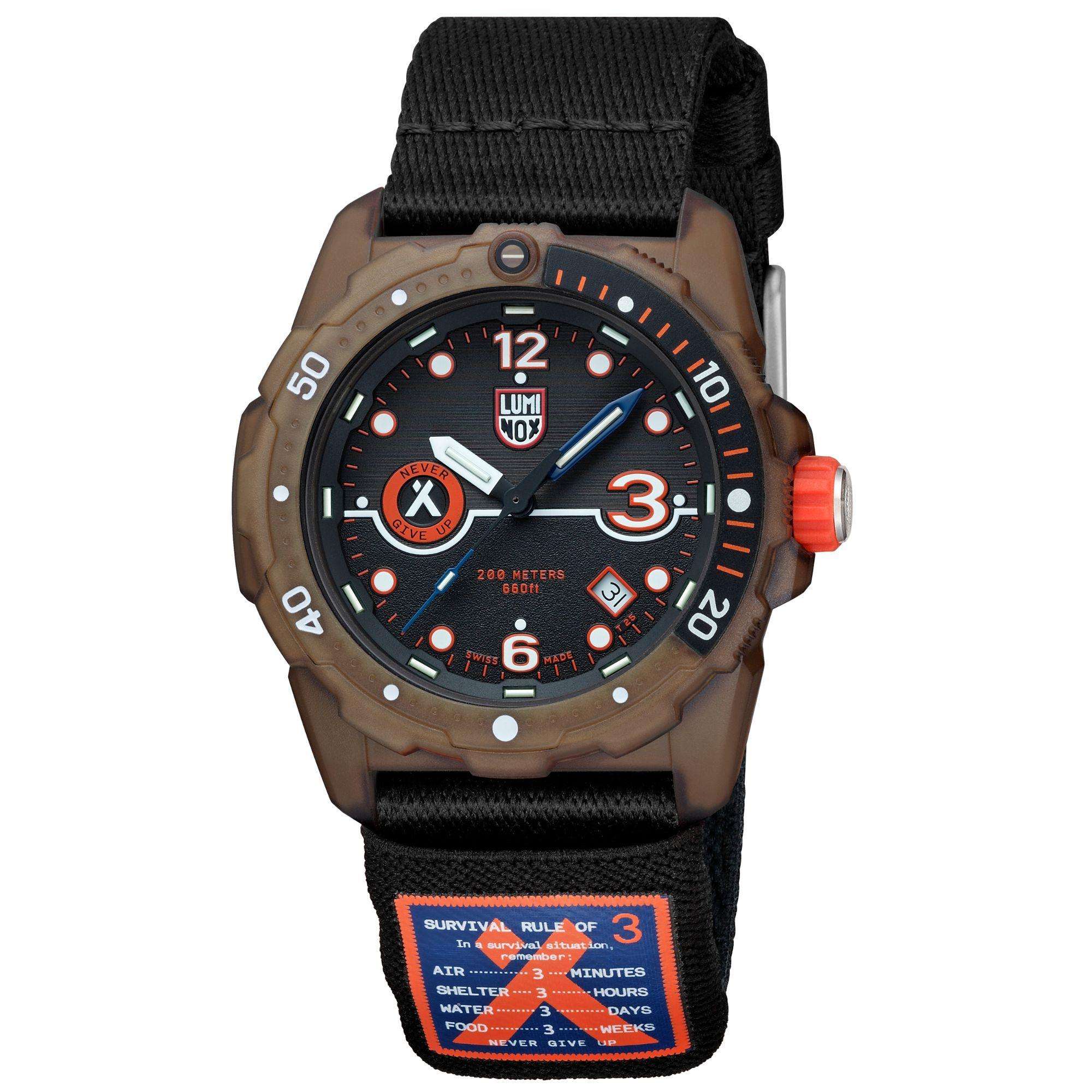 Luminox Bear Grylls Survival Sea 3720 ECO Series Black Dial Men's Watch XB.3721.ECO