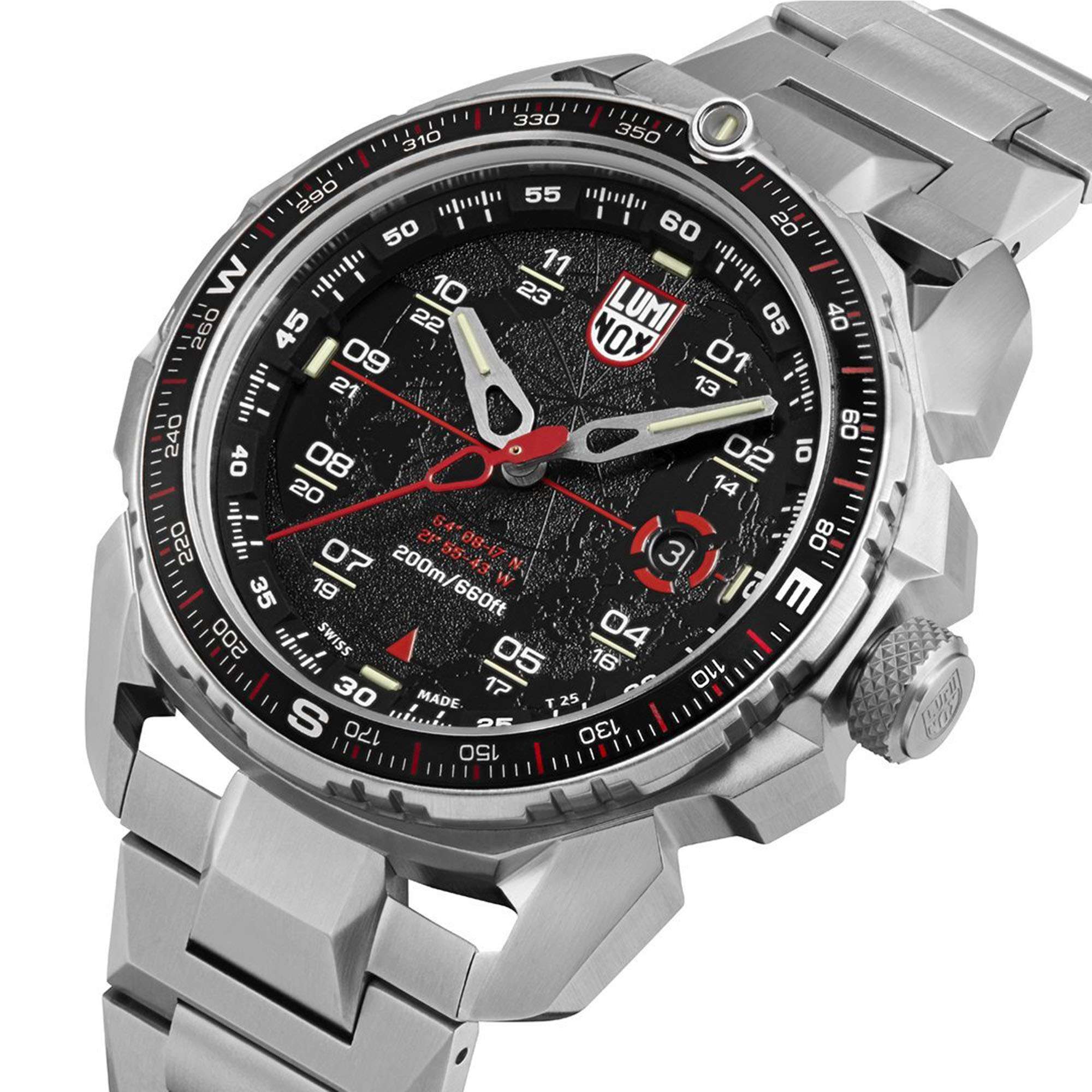 Luminox Ice-Sar Arctic Quartz Black Dial Silver Stainless Steel Men's Watch XL.1202 RRP ?755