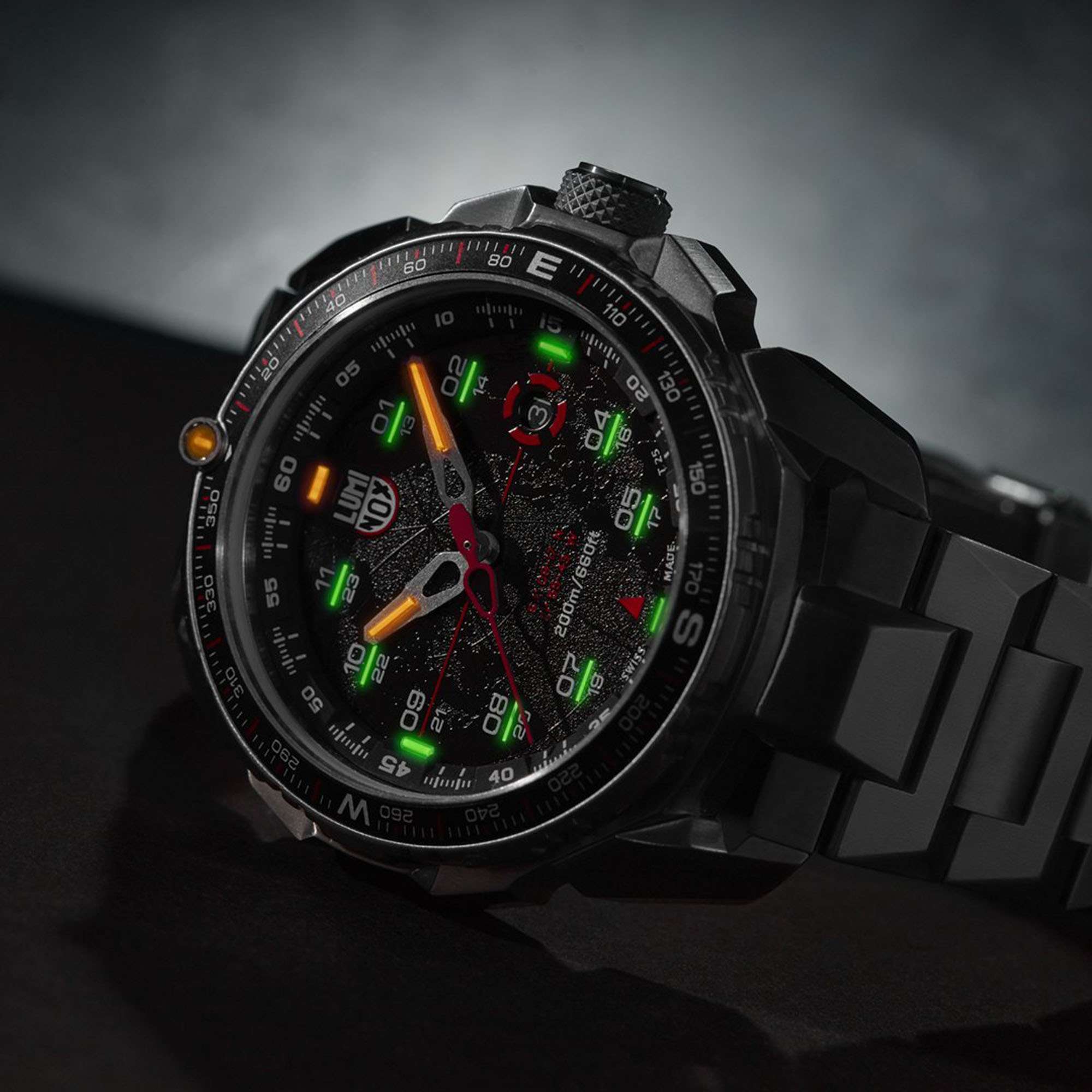 Luminox Ice-Sar Arctic Quartz Black Dial Silver Stainless Steel Men's Watch XL.1202 RRP ?755